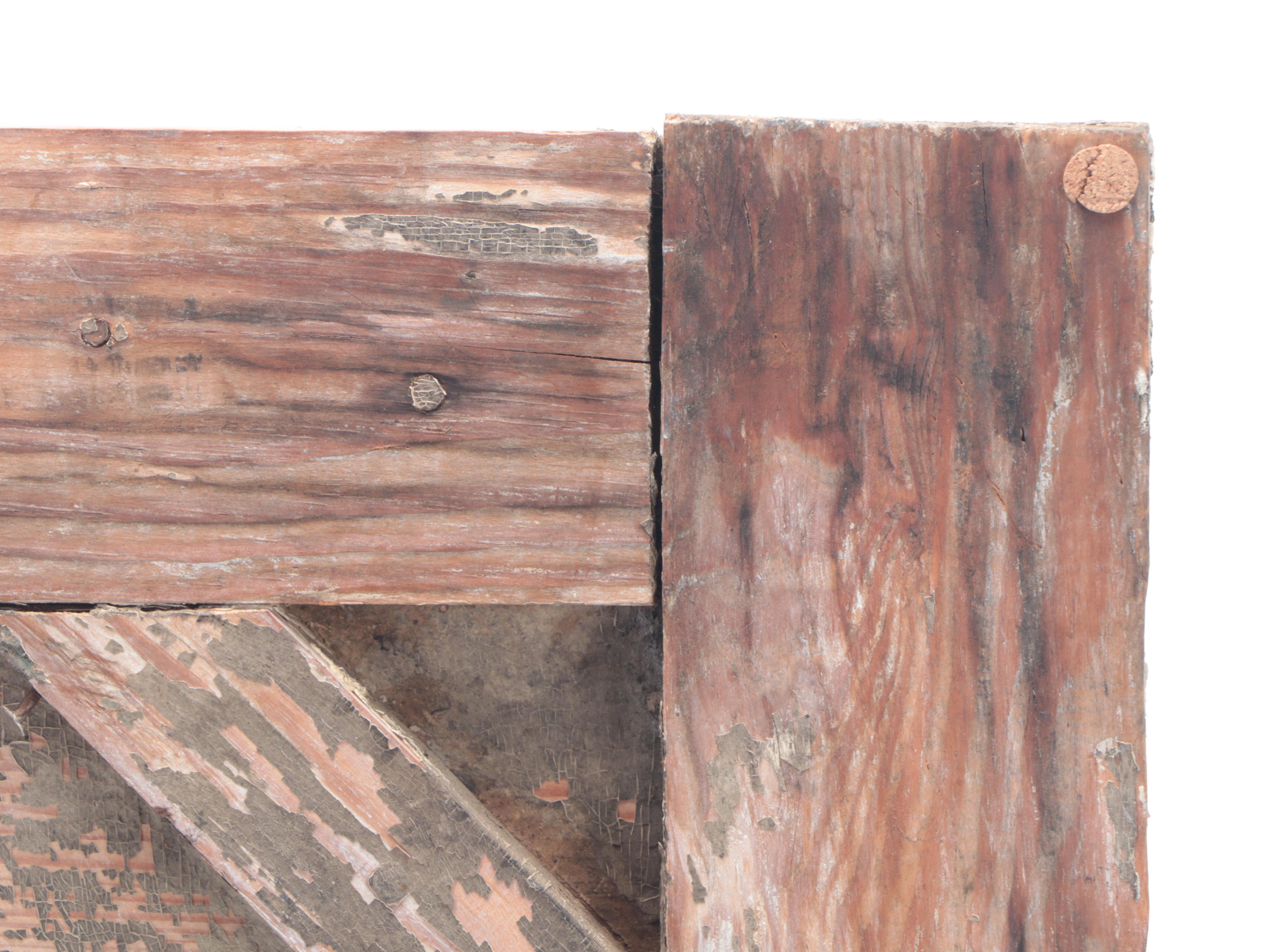 WPA Project Site Sign, Great Depression Era Wooden, 1930s