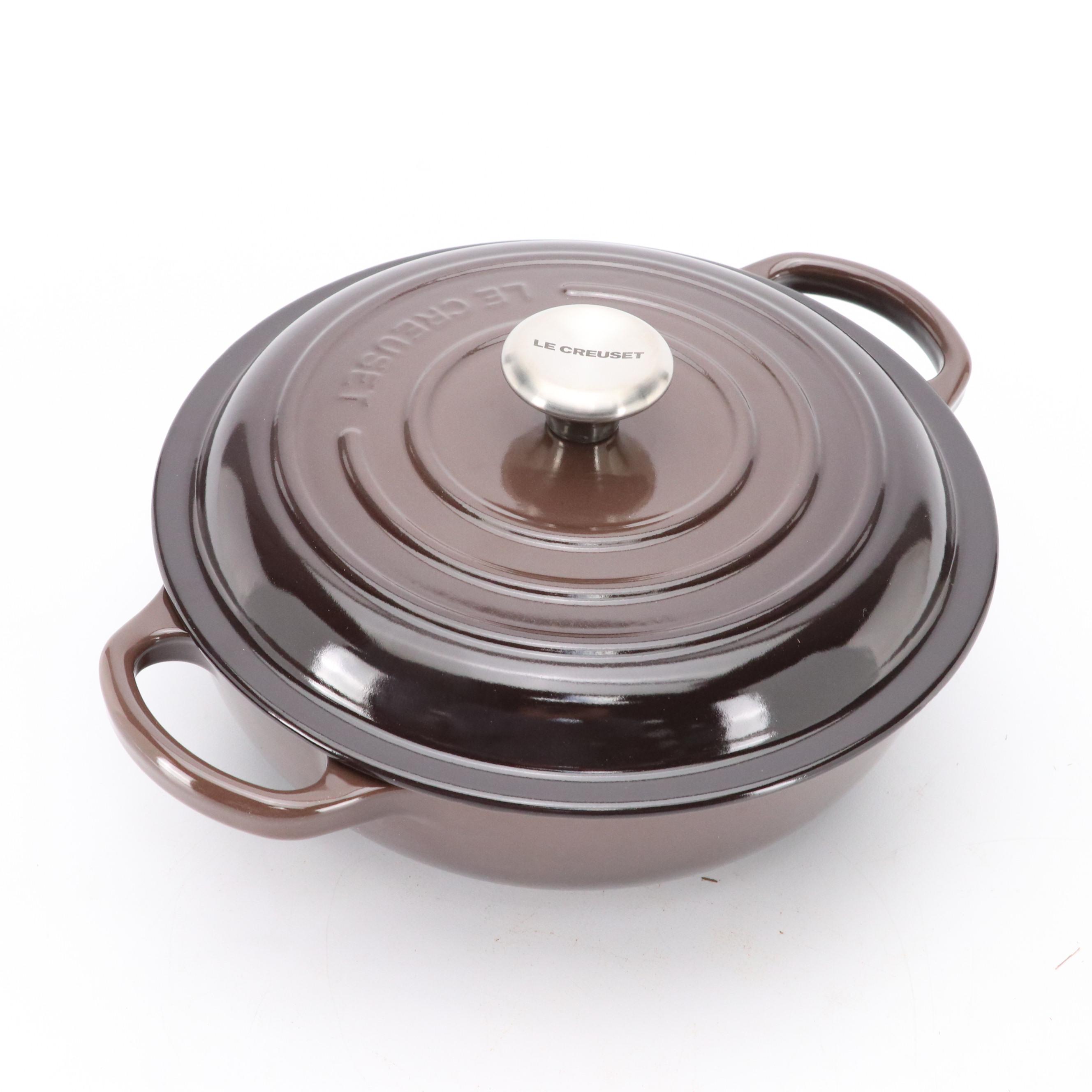 Le Creuset 2.5 QT Ganache Enameled Cast Iron Signature Round Stew Pot