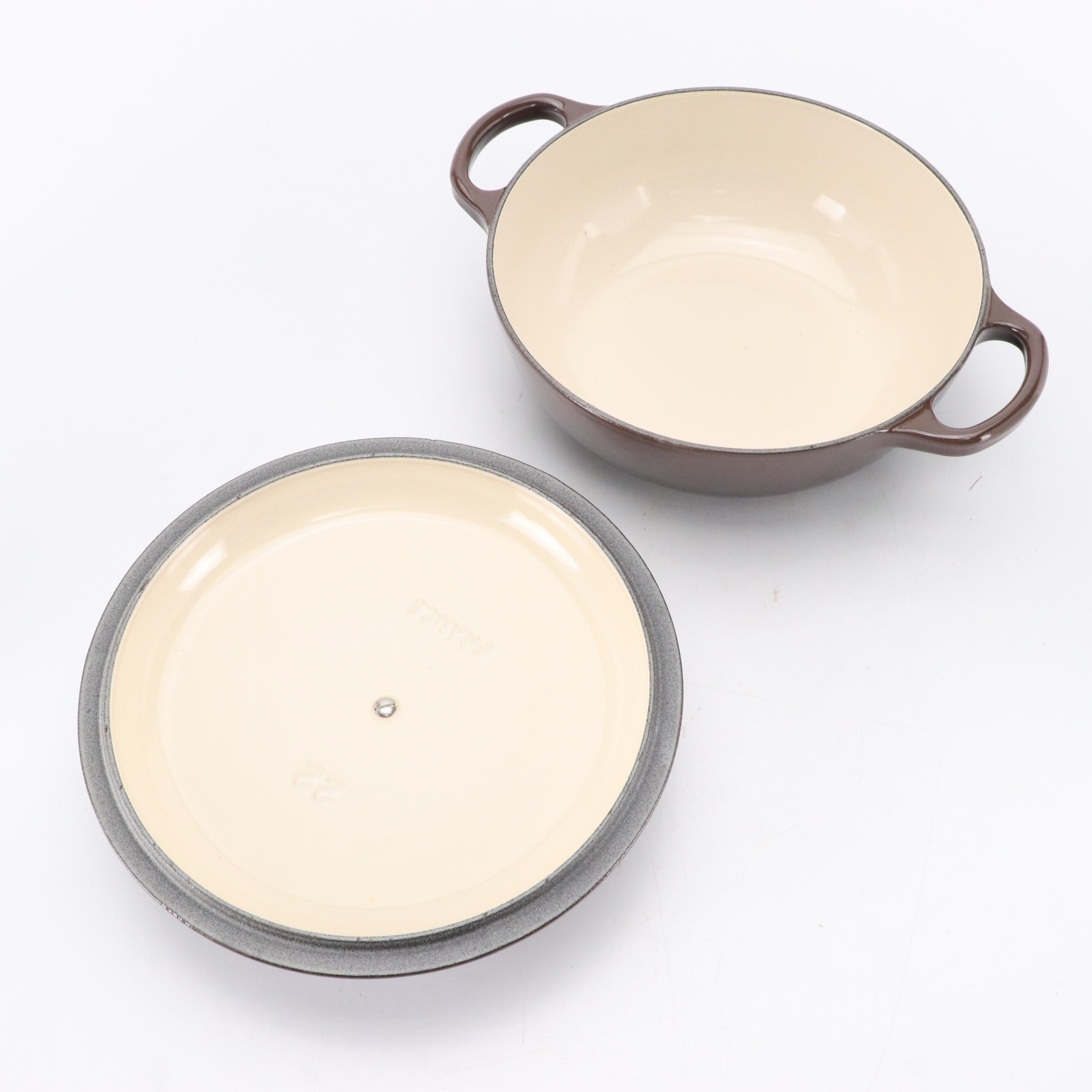 Le Creuset 2.5 QT Ganache Enameled Cast Iron Signature Round Stew Pot