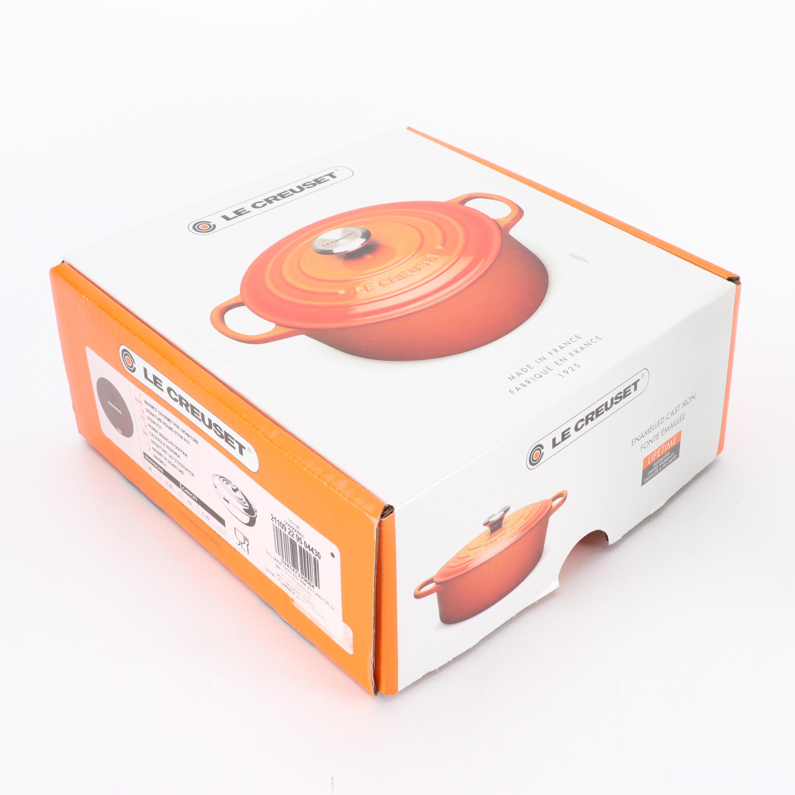 Le Creuset 2.5 QT Ganache Enameled Cast Iron Signature Round Stew Pot