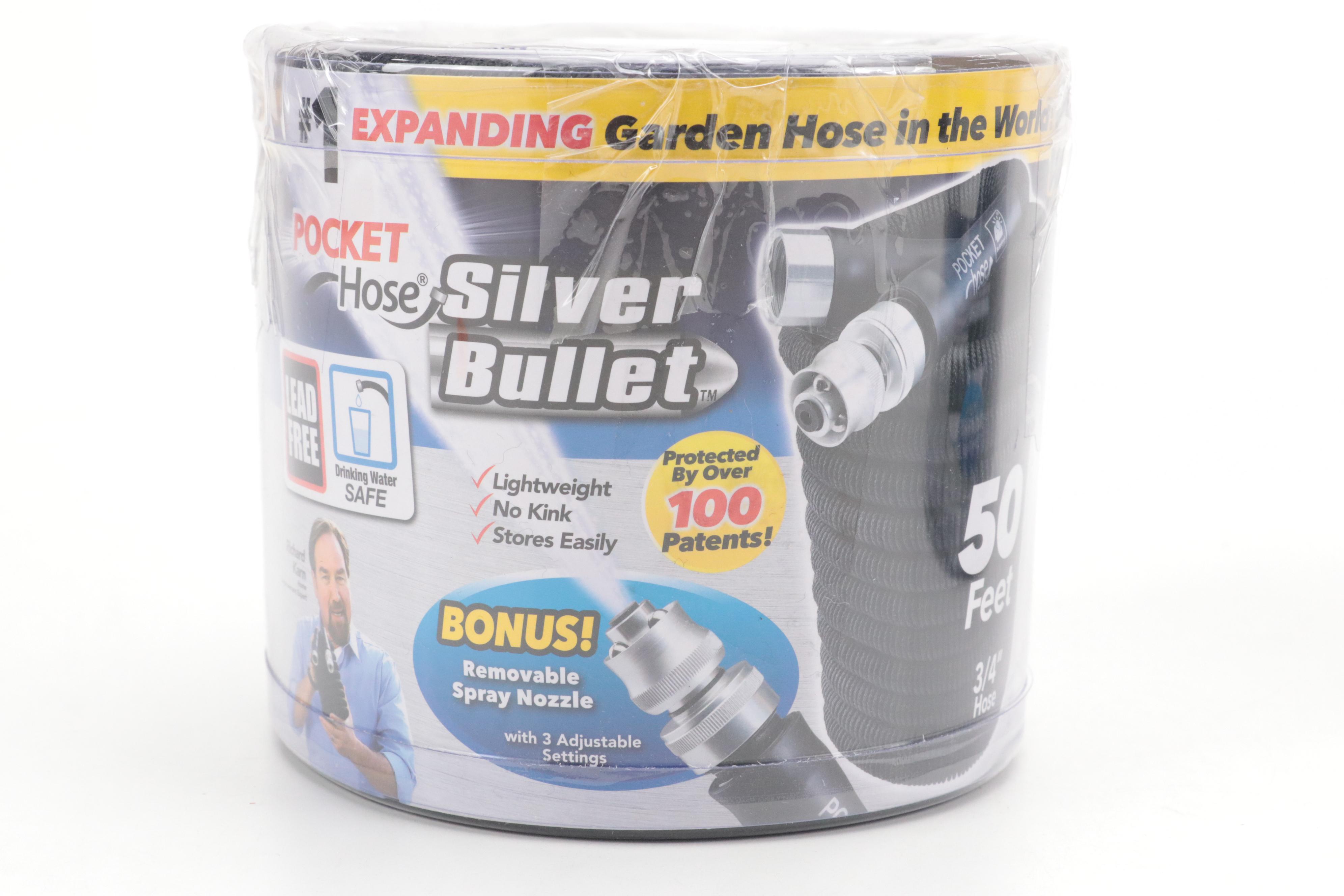 Pocket Hose Silver Bullet 50' Garden Hoses