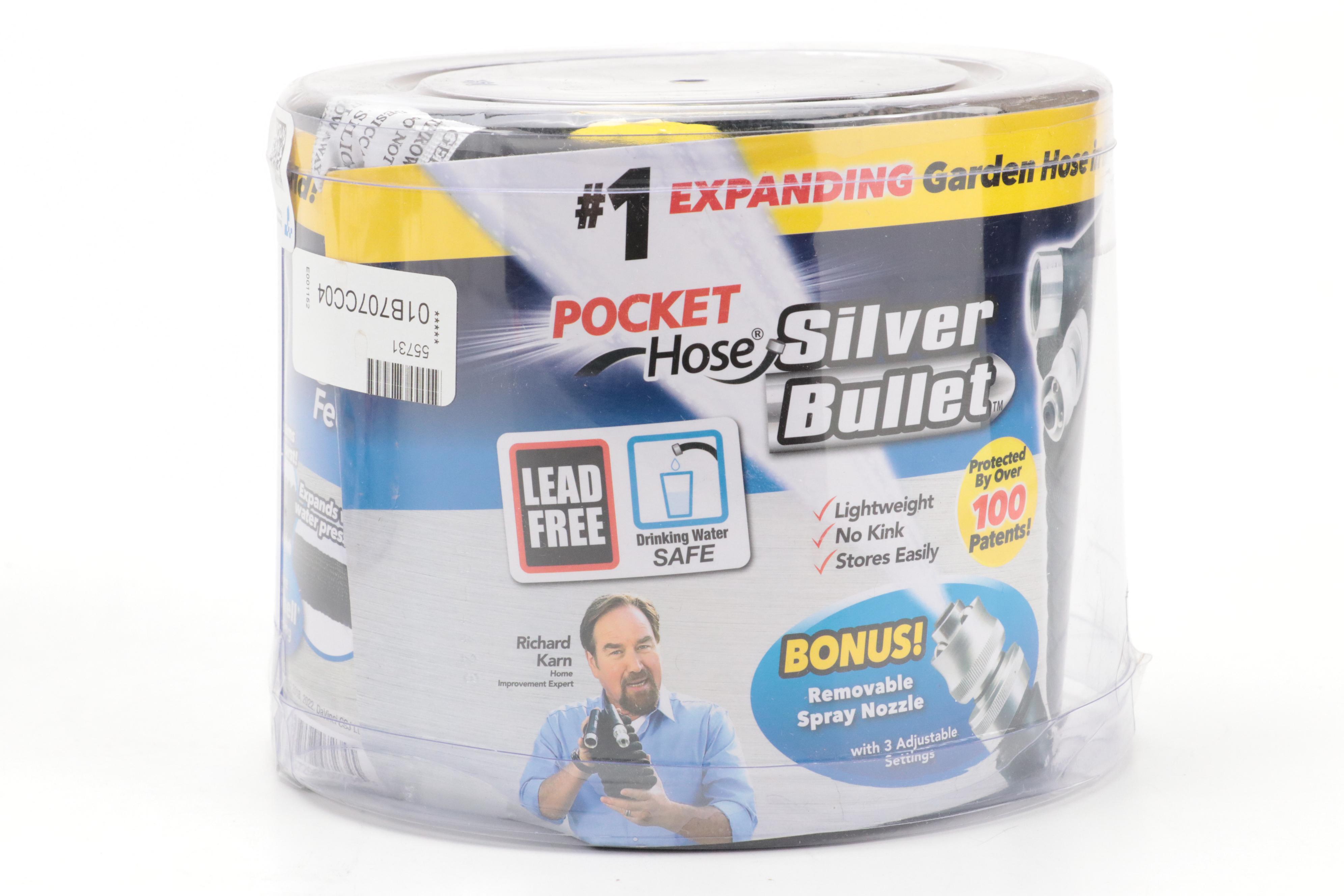 Pocket Hose Silver Bullet 50' Garden Hoses