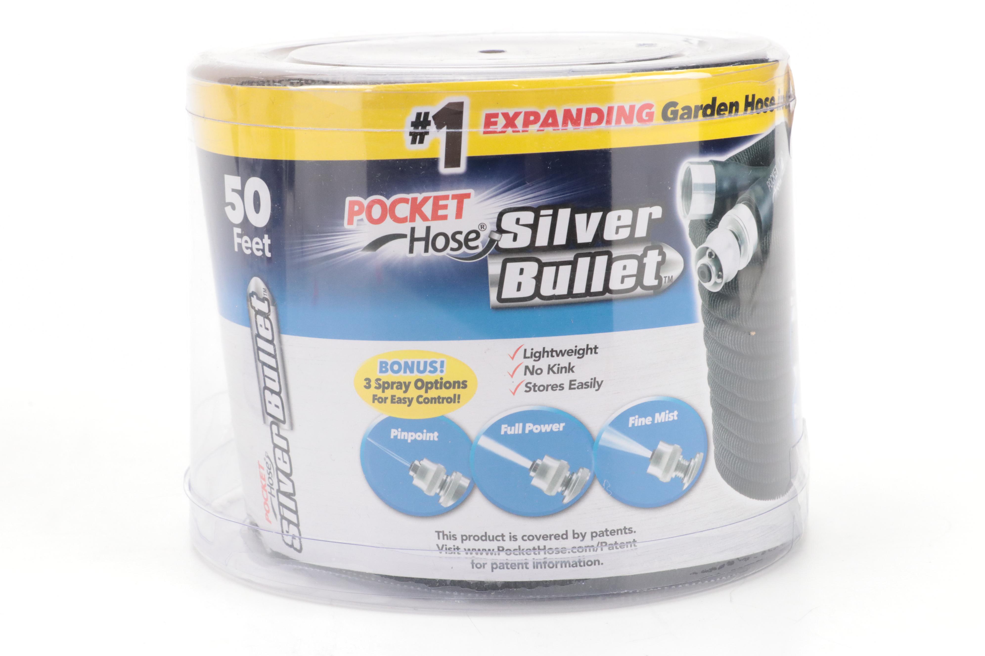 Pocket Hose Silver Bullet 50' Garden Hoses