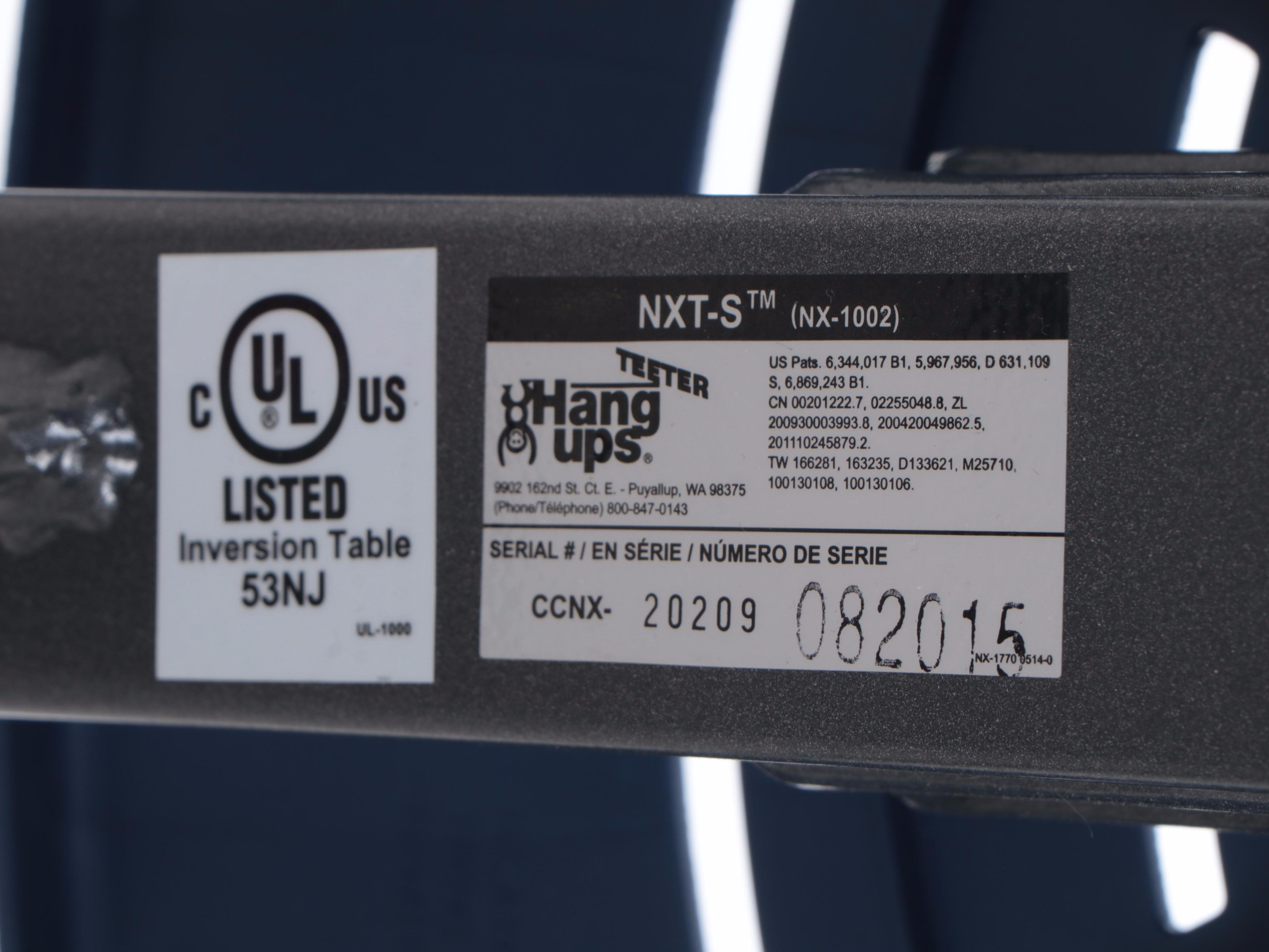 Teeter Hang Ups NXT-S Inversion Table, Contemporary