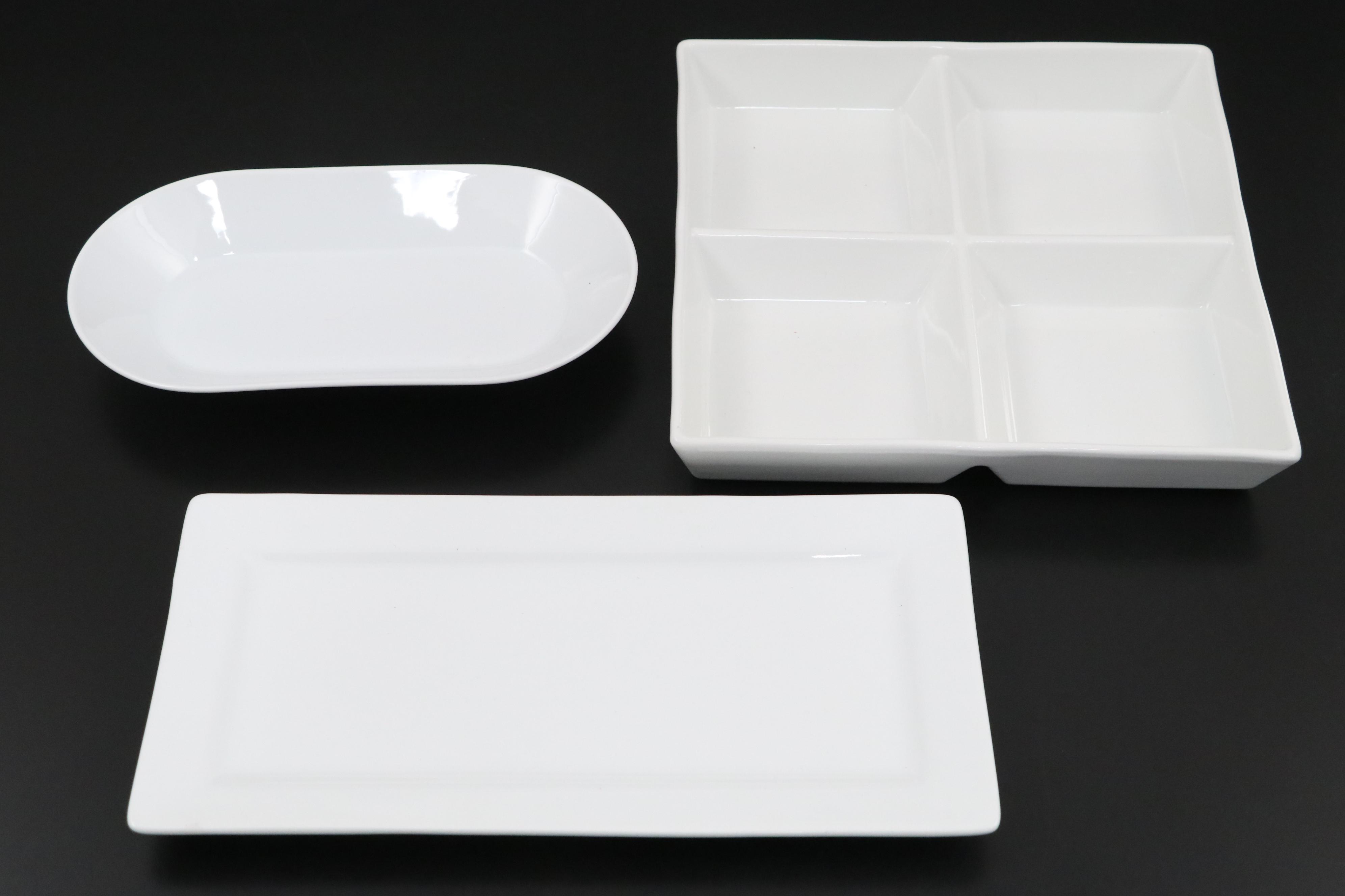 IKEA Ceramic Oval Serving Platters with More Ceramic Serveware and Placemats