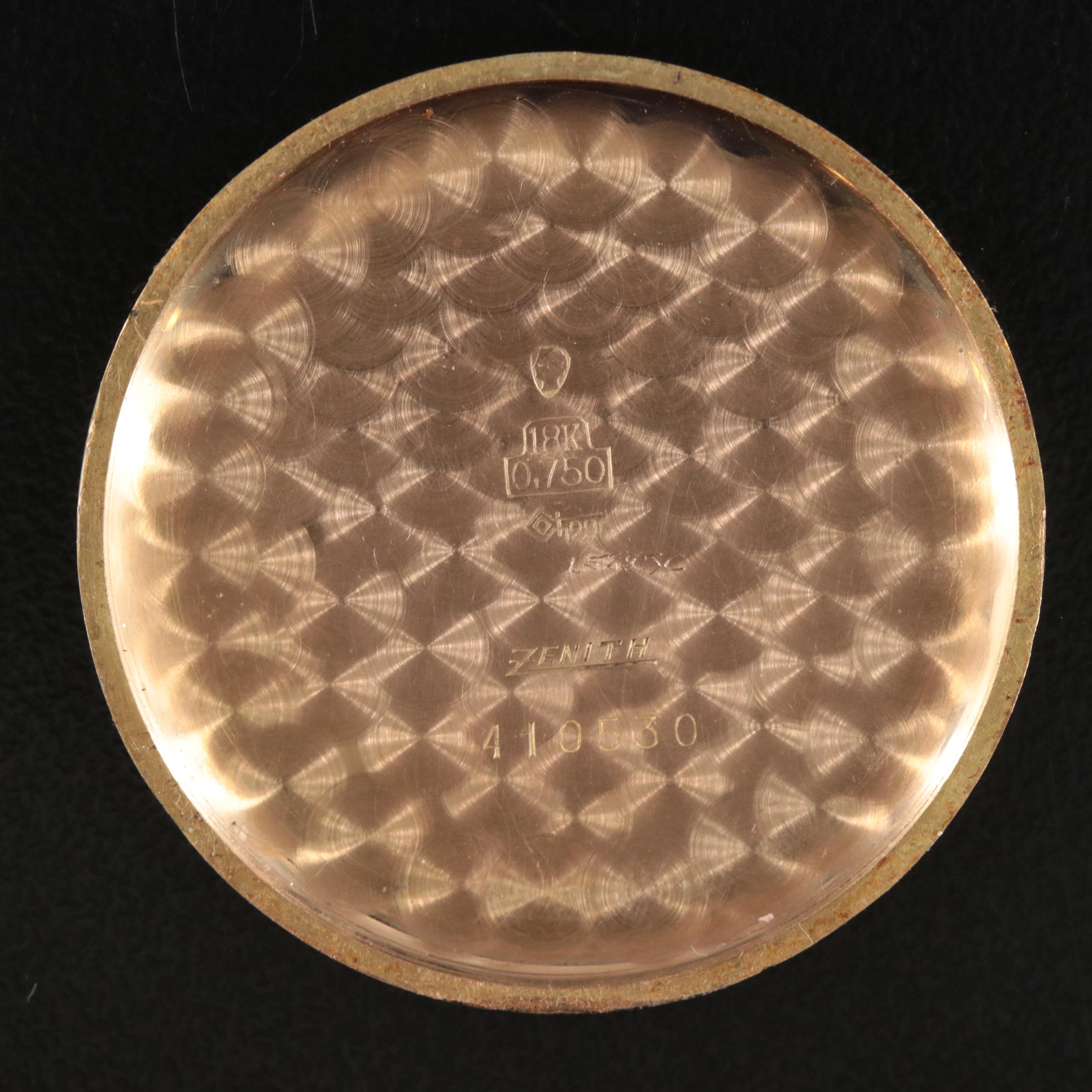 18K Zenith Vintage Stem Wind Watch