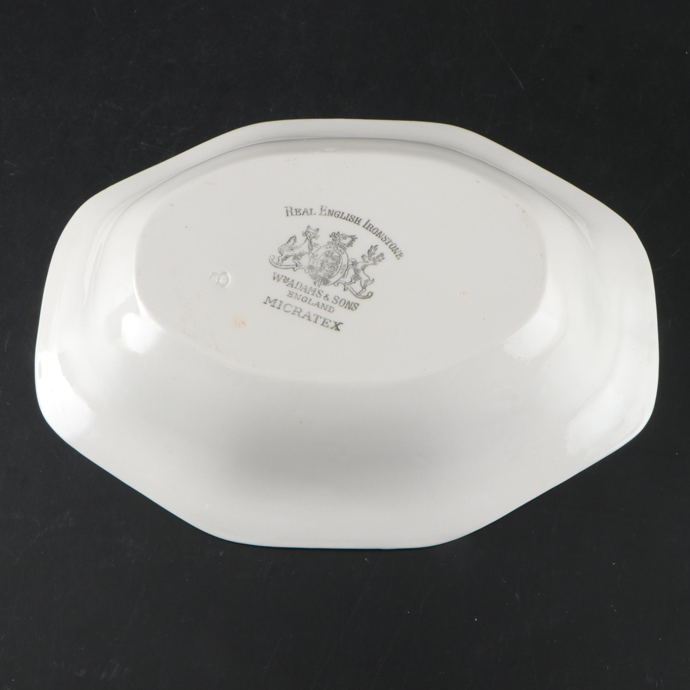 Royal Worcester "Evesham Gold" Porcelain Casserole with Adams China Dinnerware