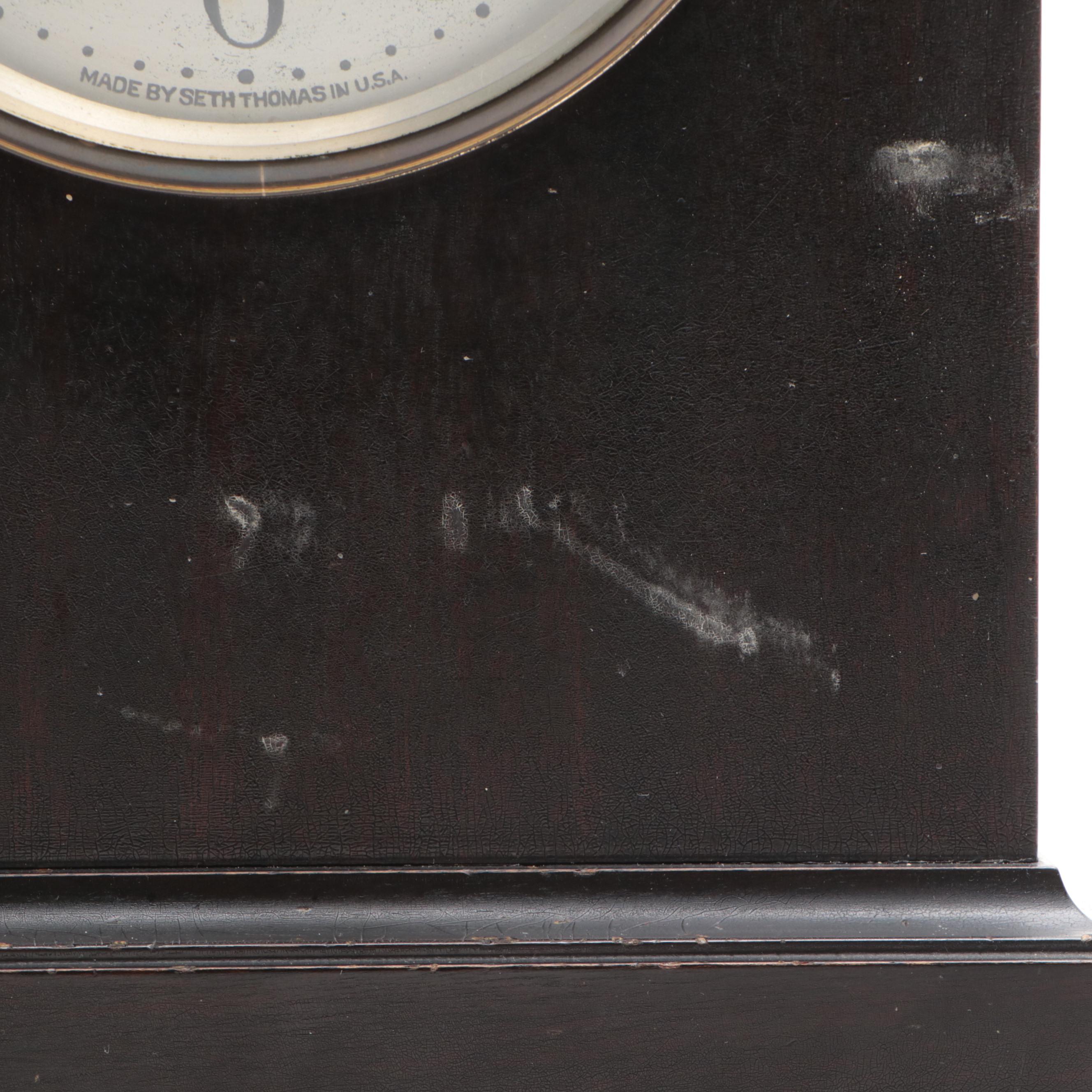 Seth Thomas Wooden Beehive Mantel Clock, Mid-20th Century