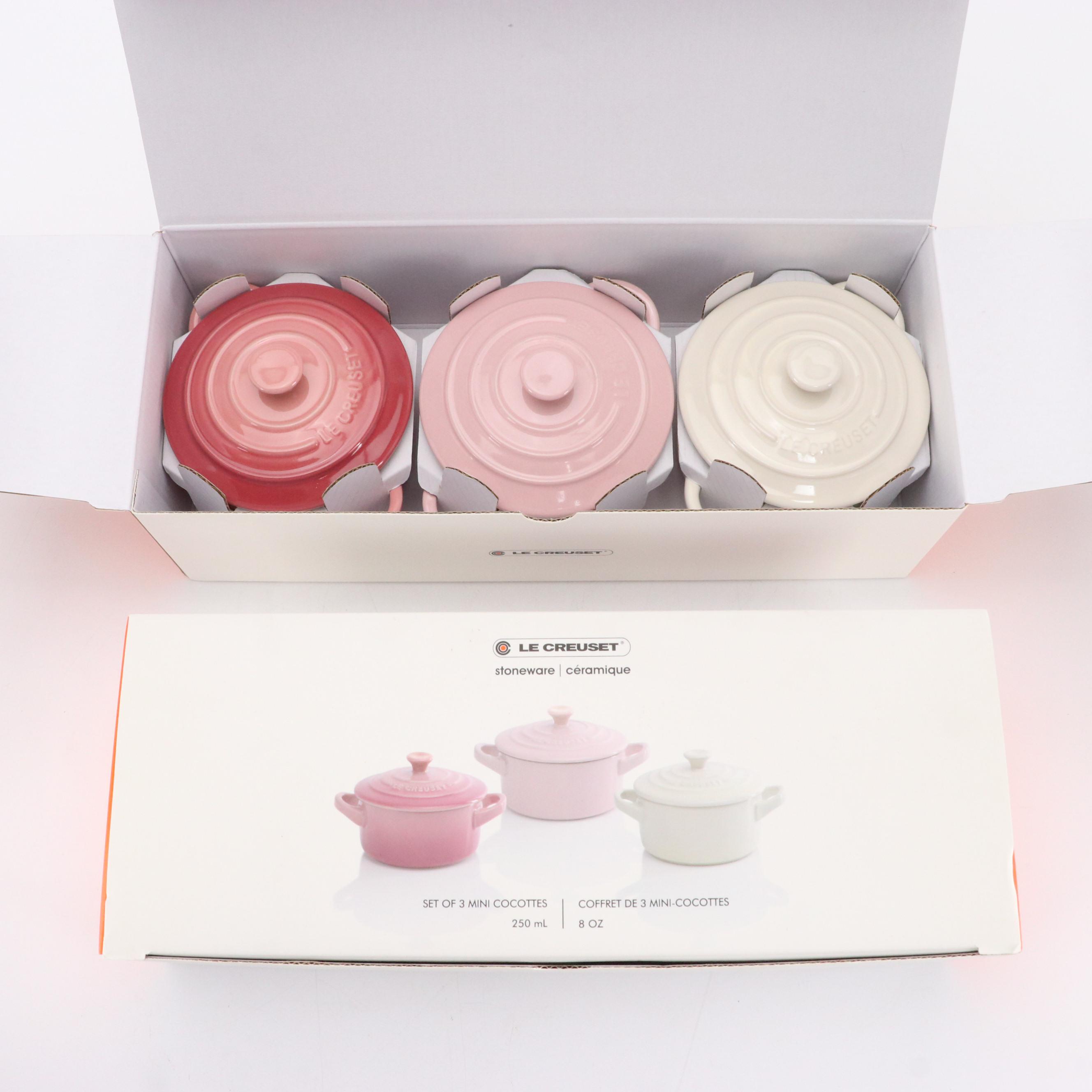 Le Creuset Stoneware Baking Dish Set with Two Mini Cocotte Sets