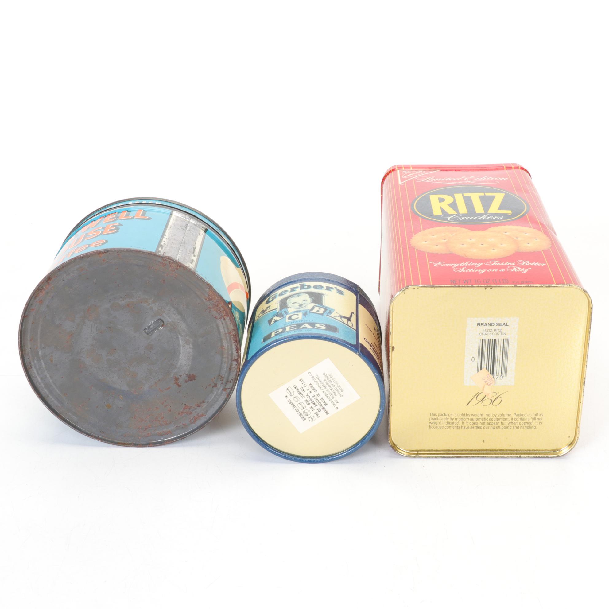Retro Food Signs and Tins Featuring Gerber, Maxwell House, Ritz and More