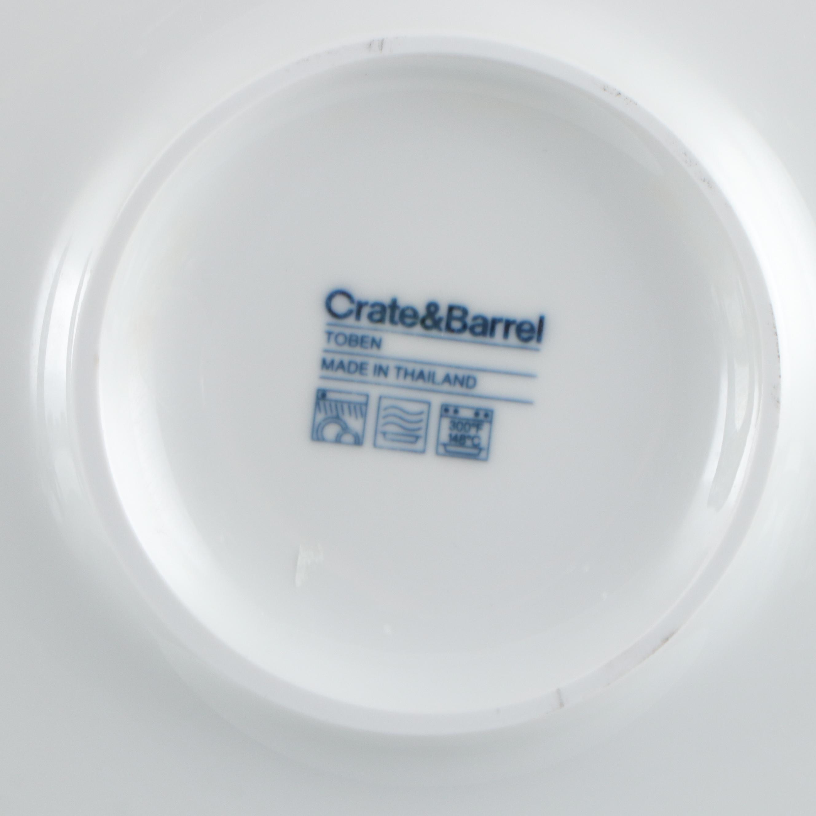 Noritake "October Light" Dinnerware with Crate & Barrel "Toben" Dinnerware