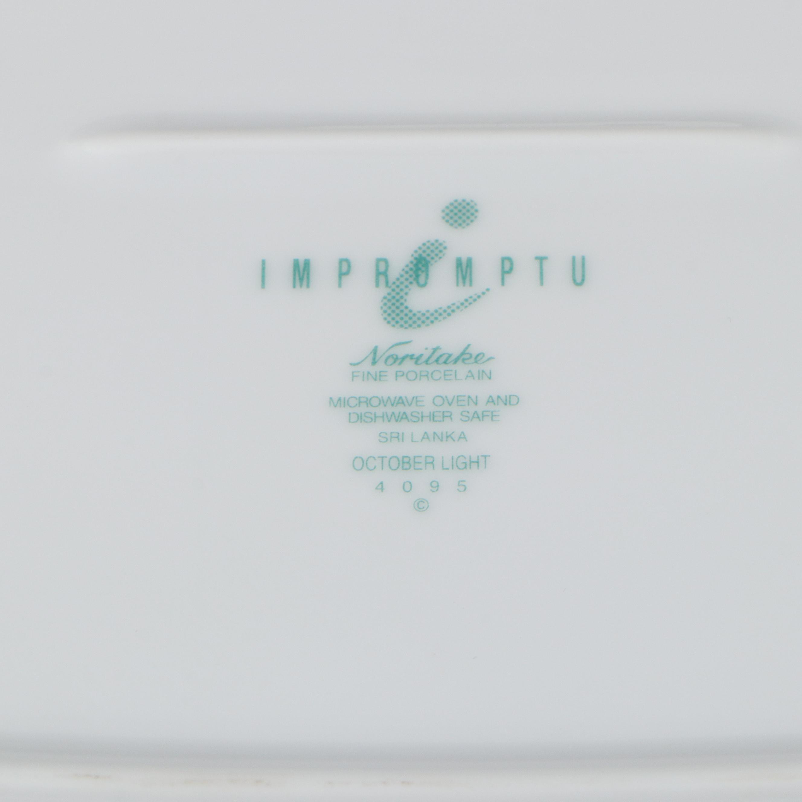 Noritake "October Light" Dinnerware with Crate & Barrel "Toben" Dinnerware