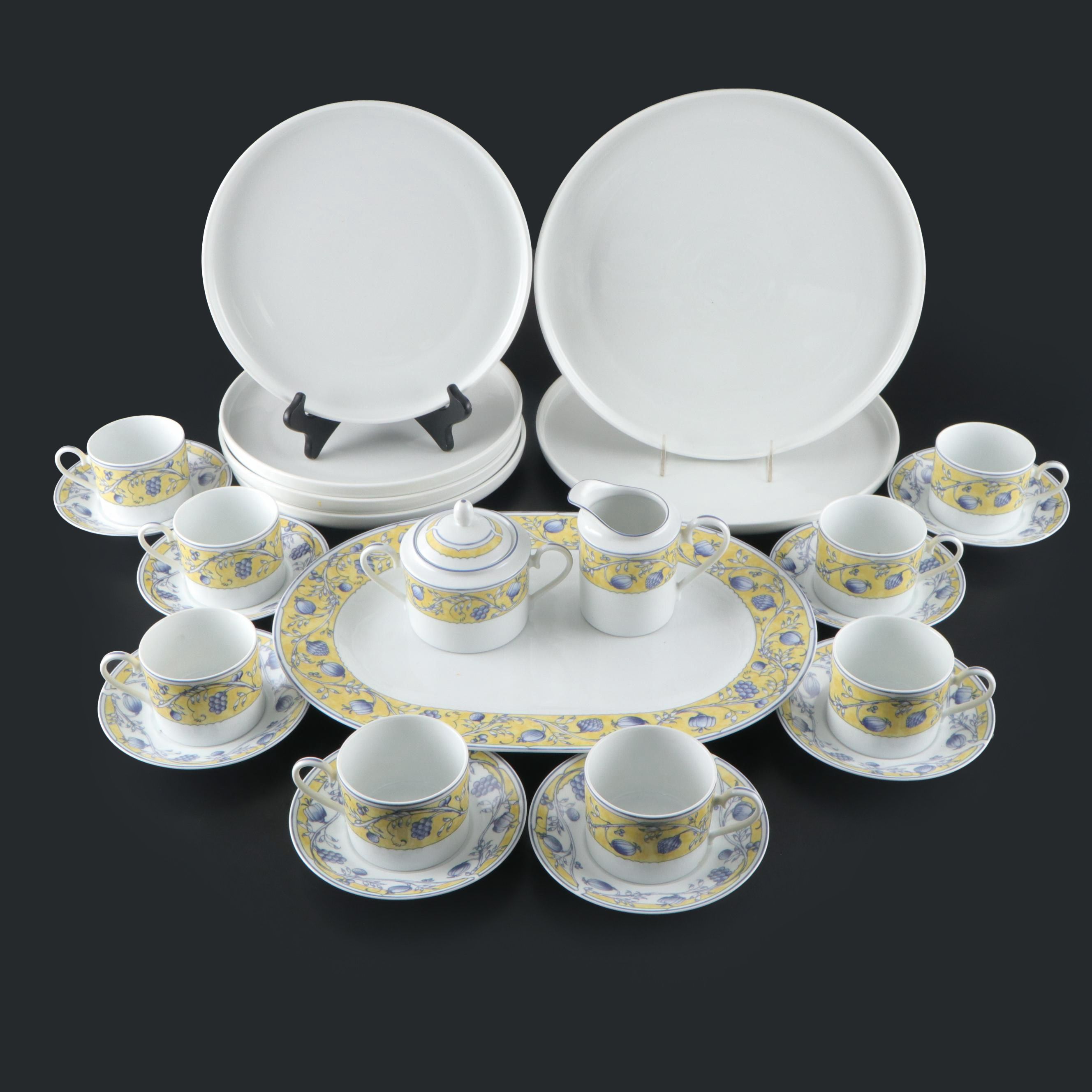 Noritake "October Light" Dinnerware with Crate & Barrel "Toben" Dinnerware