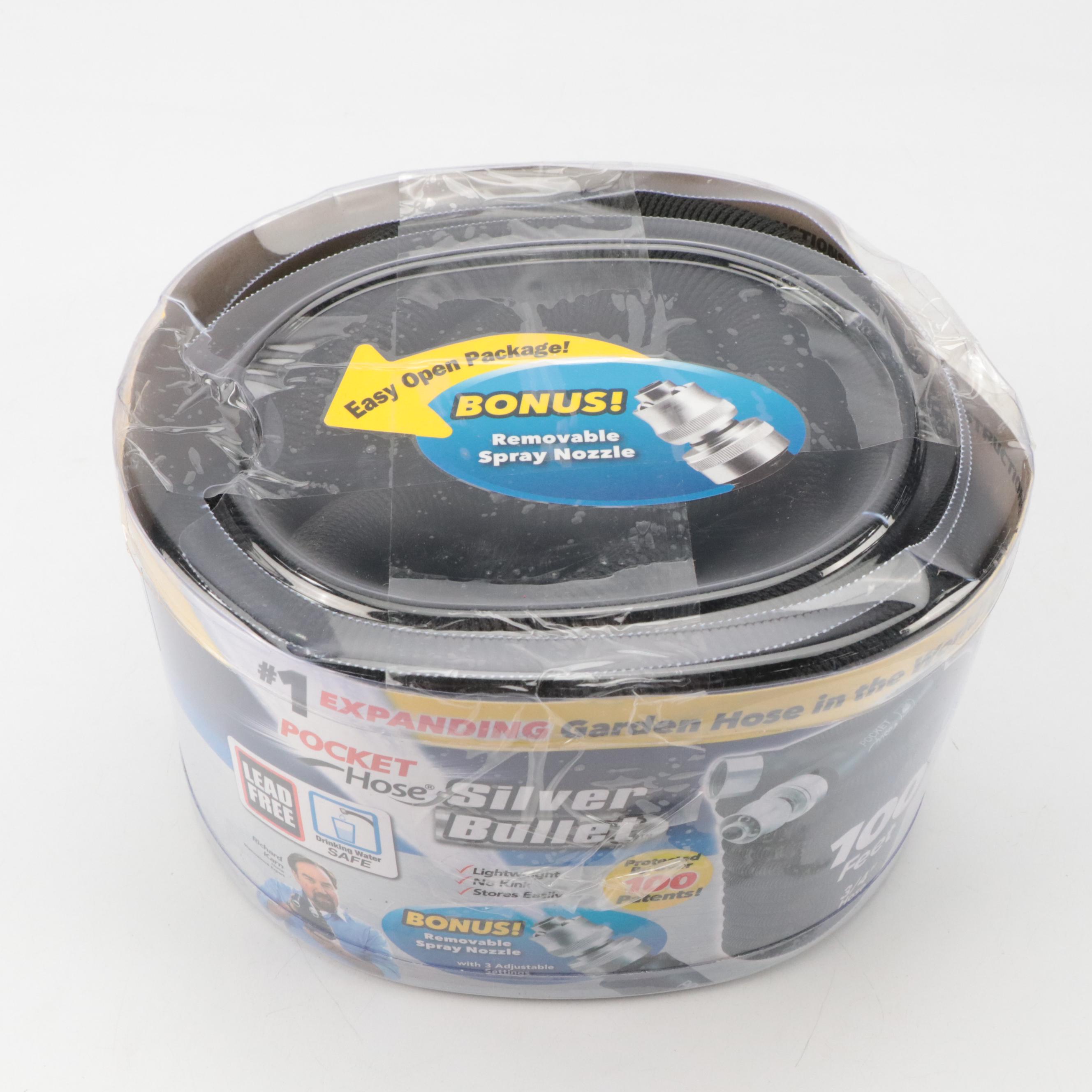 Two Pocket Hose Silver Bullet 100' Garden Hoses