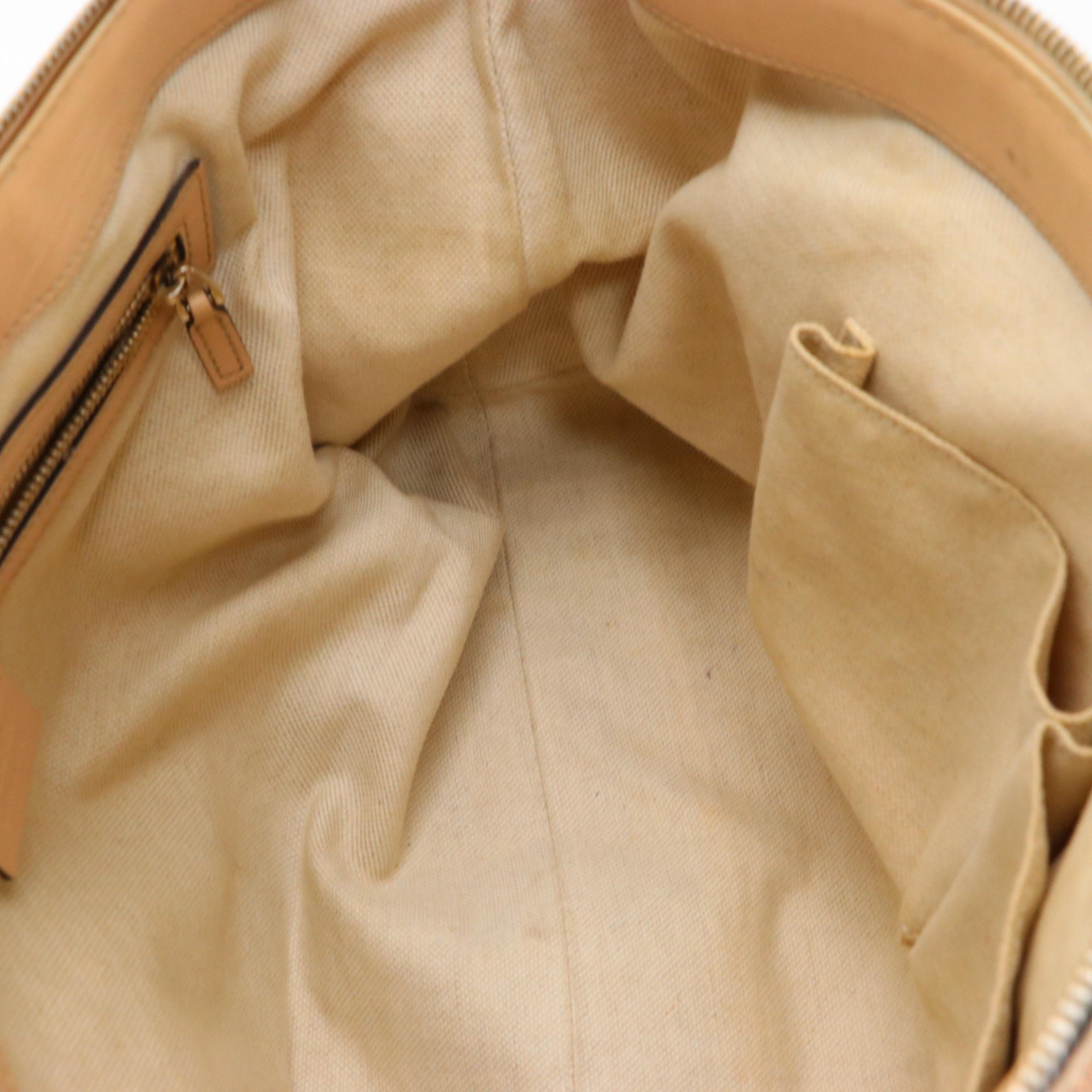 Gucci Lovely Heart Shoulder Tote in Rose Gold Metallic GG Canvas & Leather Trim