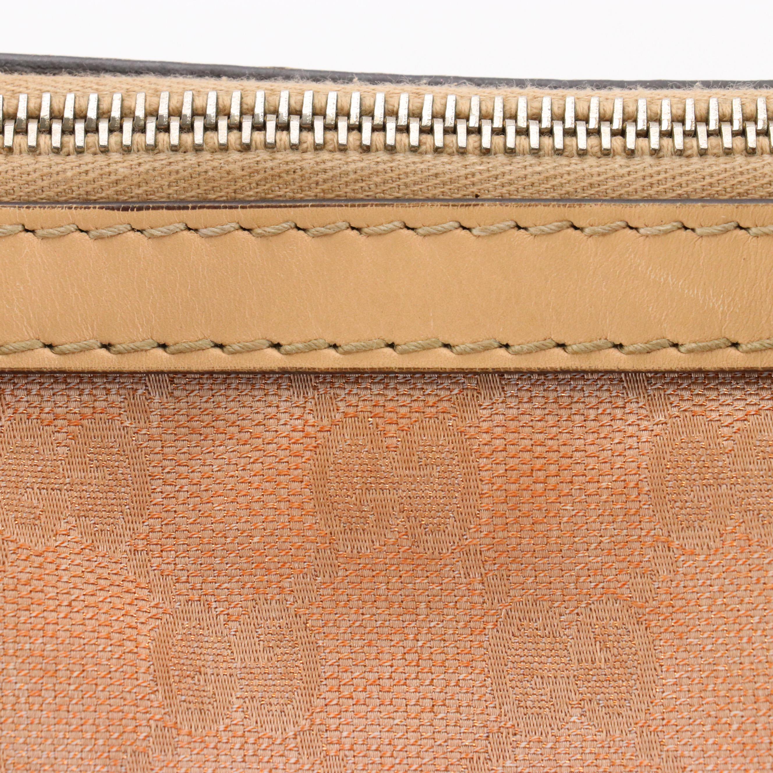 Gucci Lovely Heart Shoulder Tote in Rose Gold Metallic GG Canvas & Leather Trim