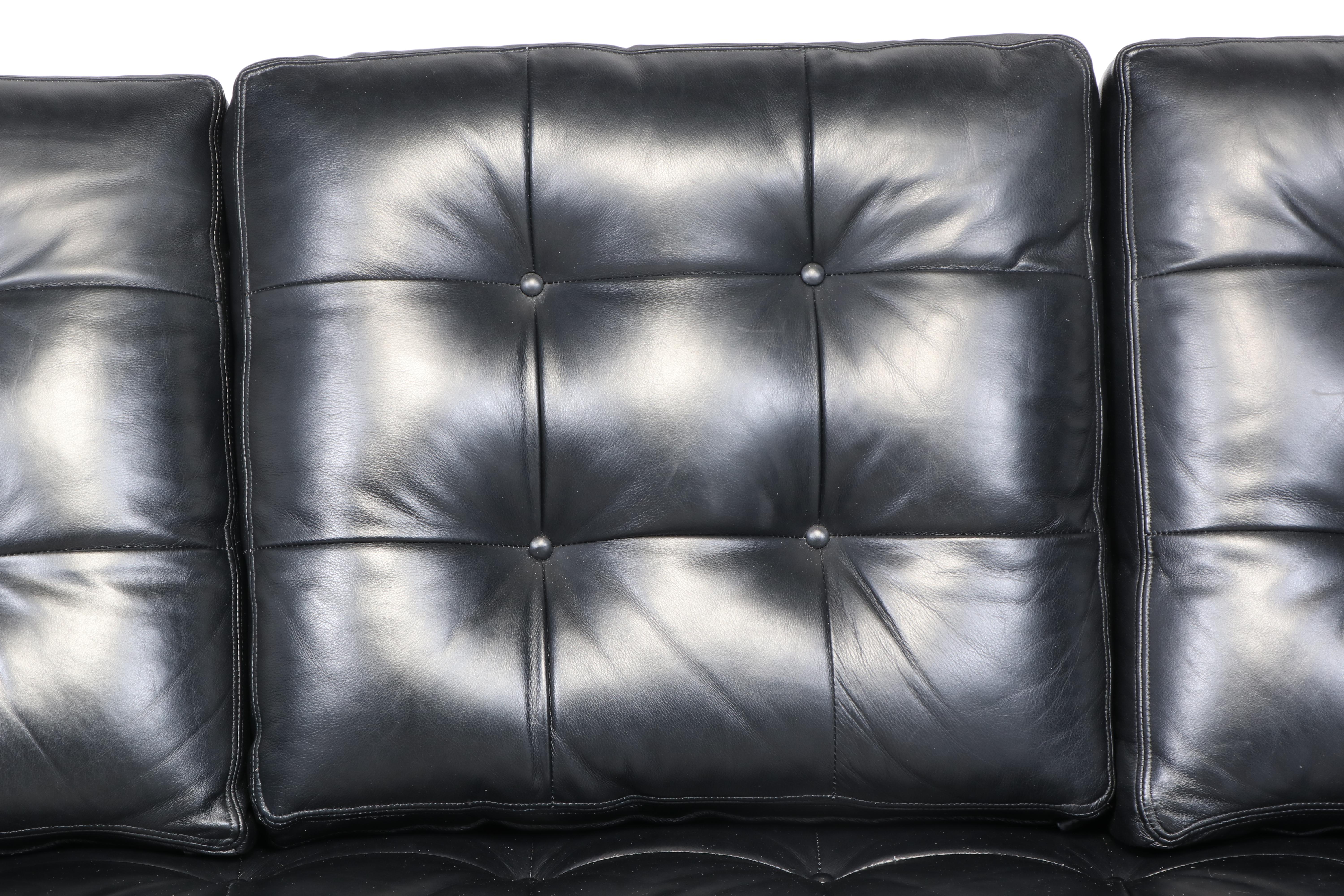 Hancock & Moore Tufted Leather Sectional Sofa