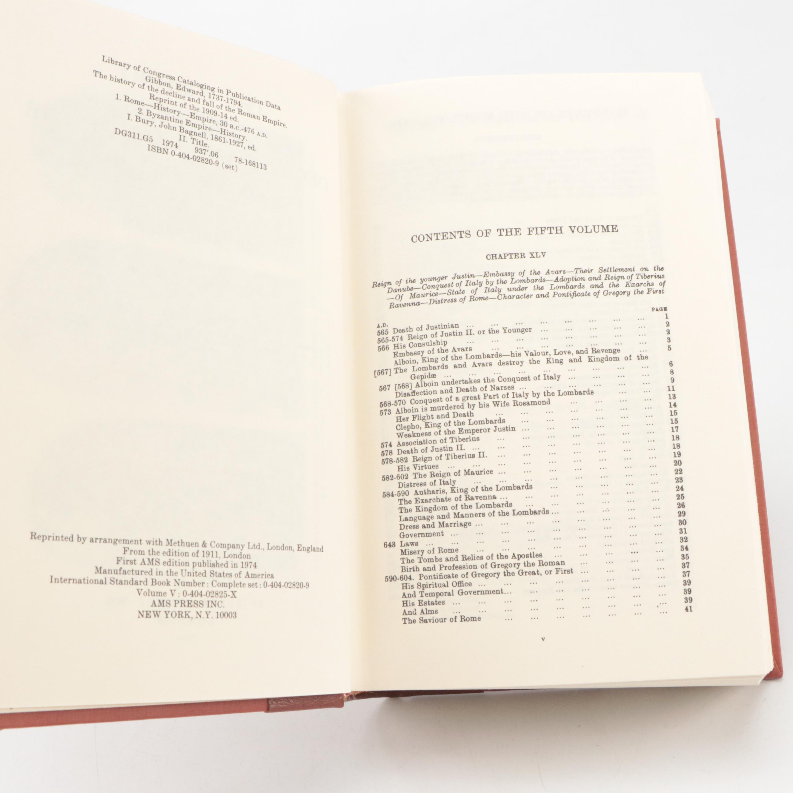 "The Decline and Fall of the Roman Empire" Complete Seven-Volume Set, 1974