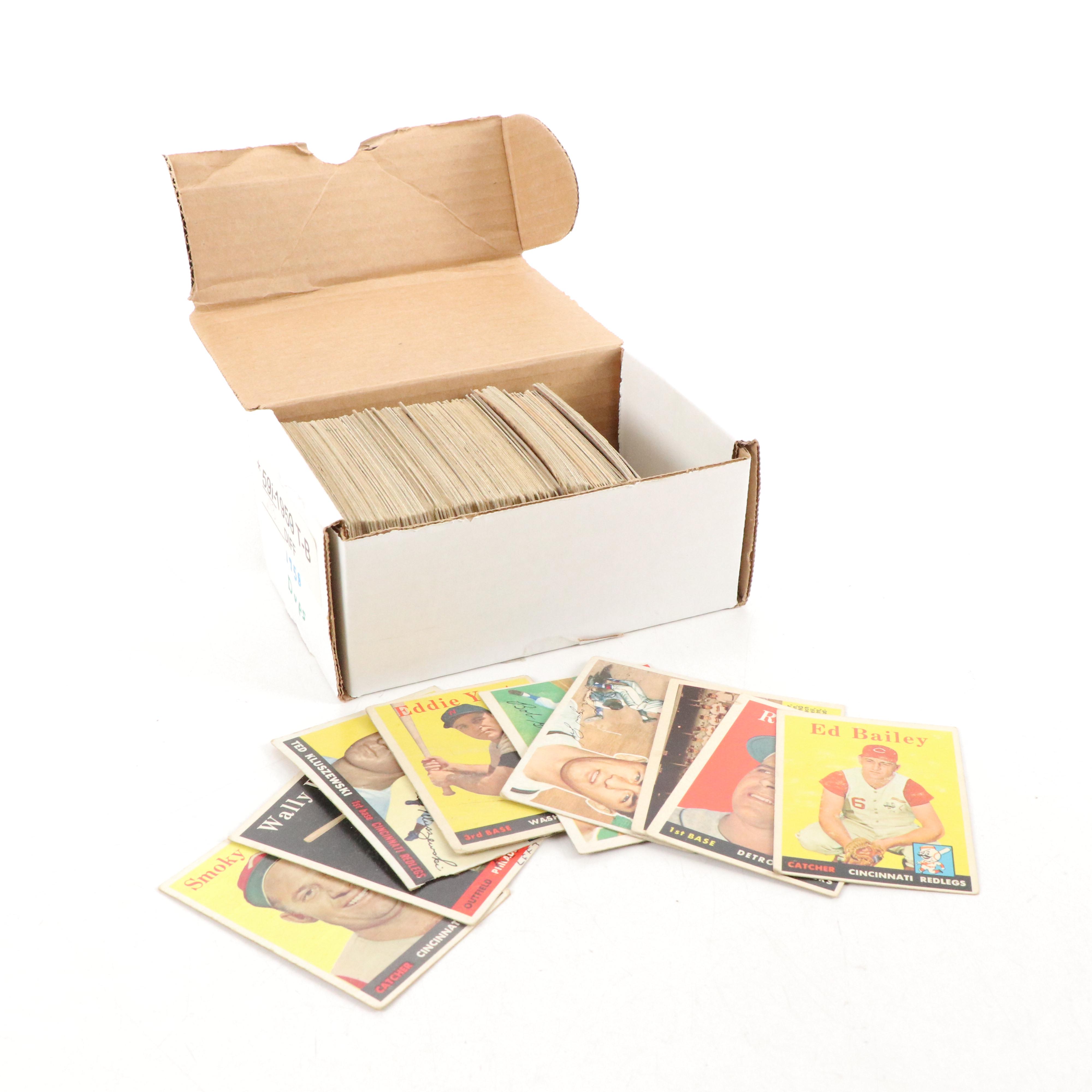 Topps Baseball Cards Featuring Ed Yost, Ted Kluszewski, and More, 1950s