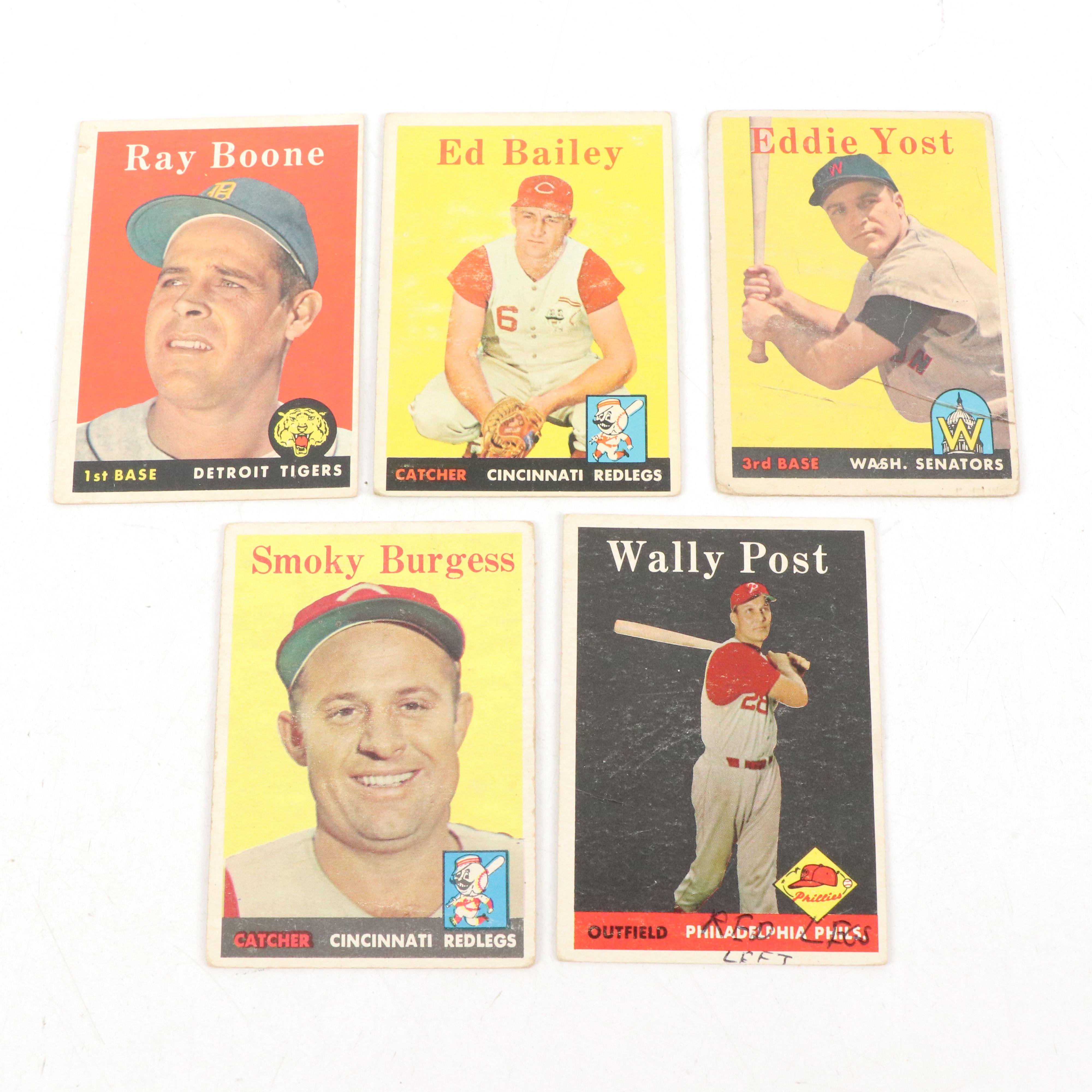Topps Baseball Cards Featuring Ed Yost, Ted Kluszewski, and More, 1950s