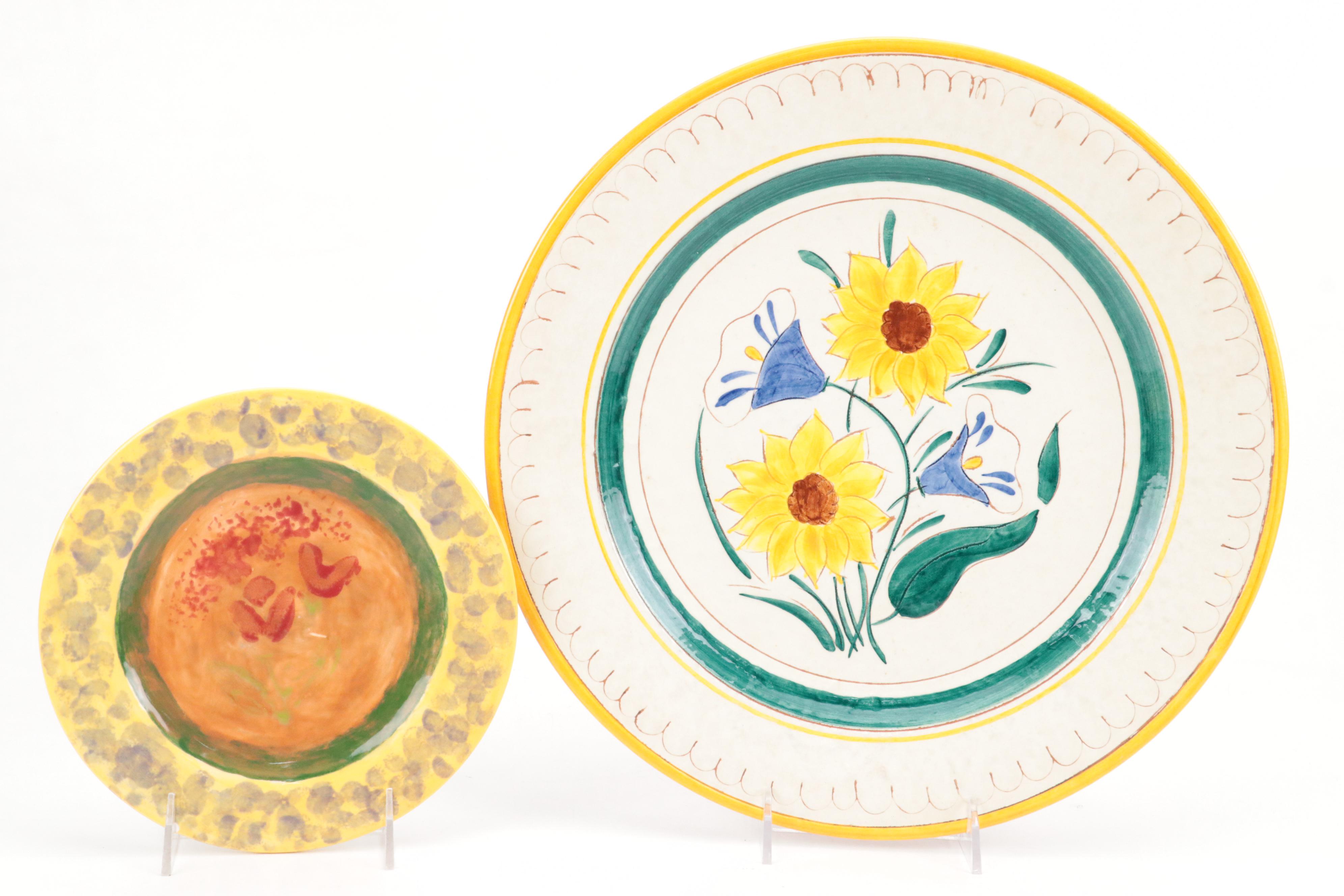 Stangl "Garden Flower" Ceramic Chop Plate with Italian Pepper Mill and More