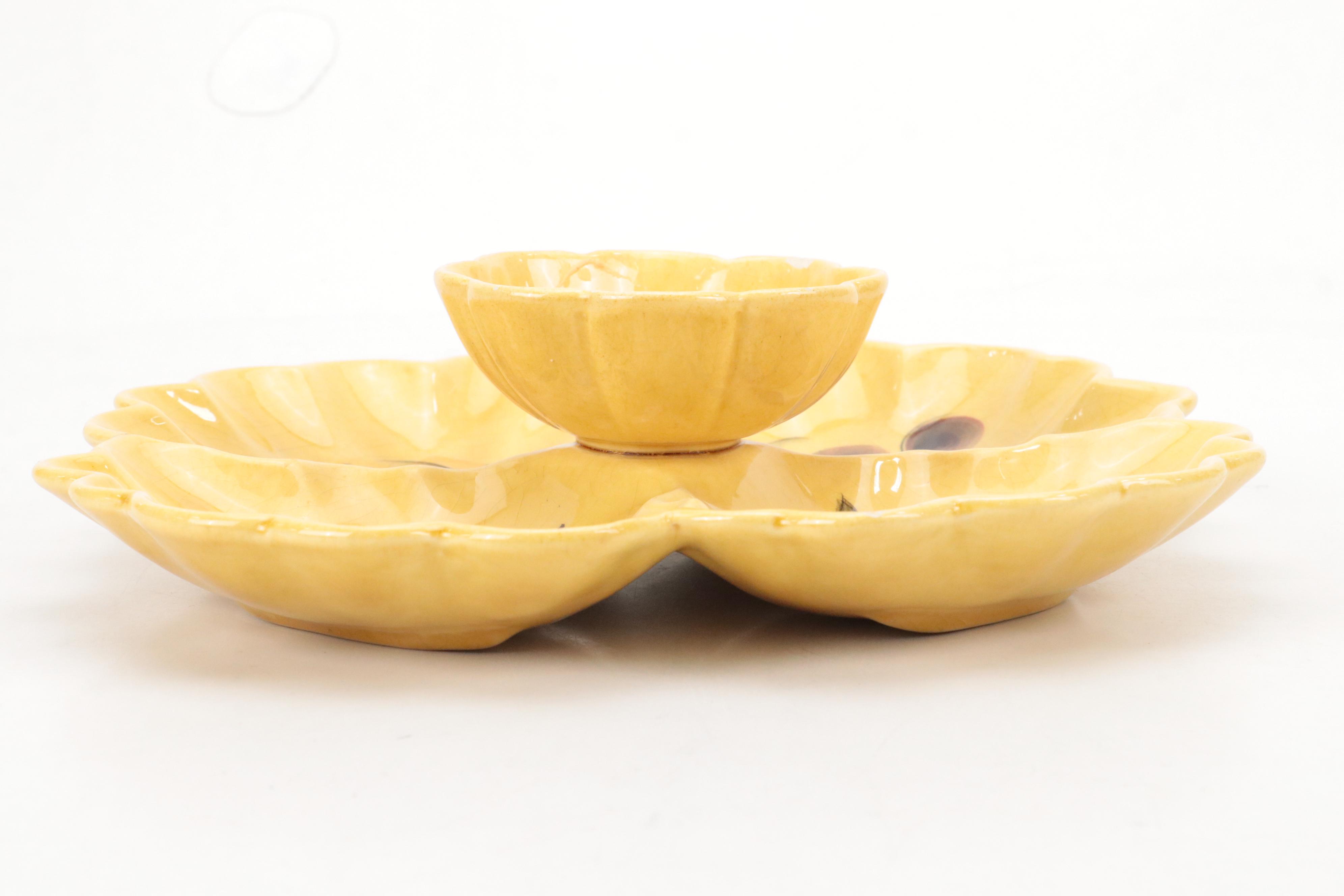 Stangl "Garden Flower" Ceramic Chop Plate with Italian Pepper Mill and More