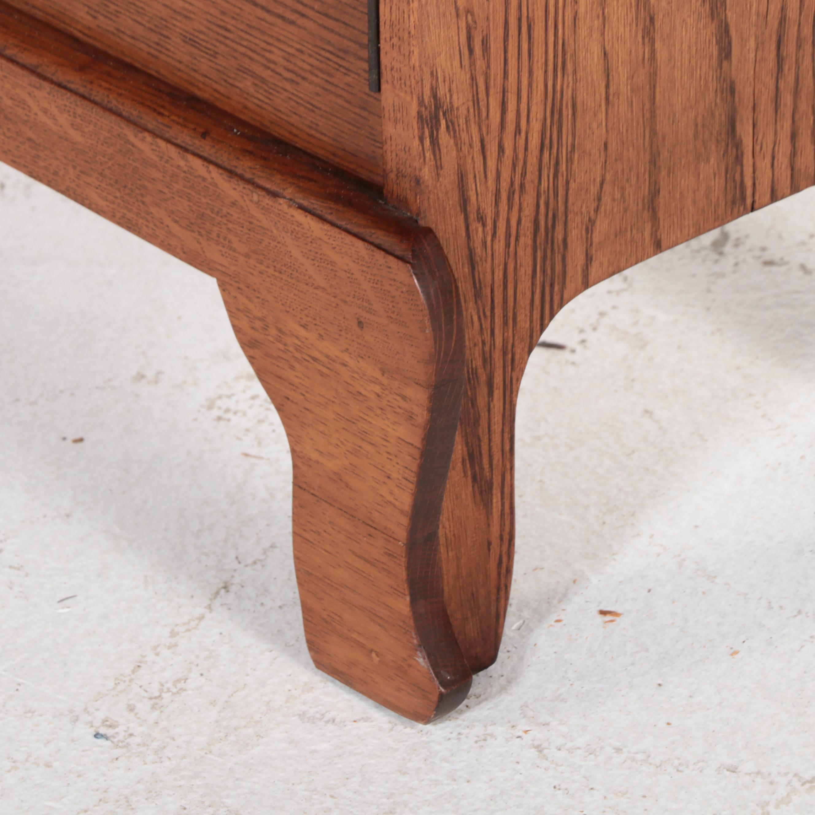 Victorian Oak Side-by-Side Secretary Desk Cabinet, Late 19th/Early 20th Century
