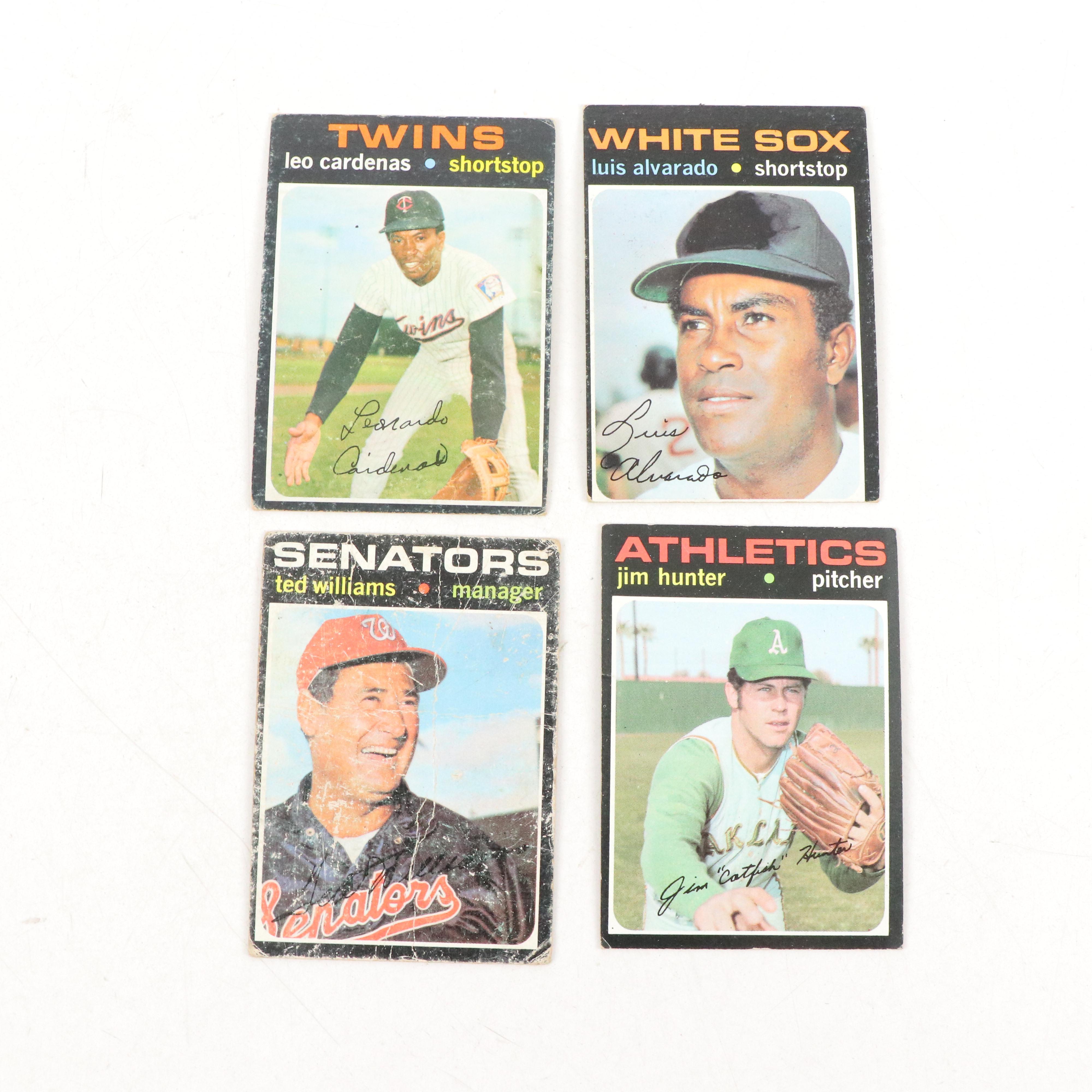 1971 Topps Baseball Cards Featuring Reggie Jackson, Steve Carlton, and More