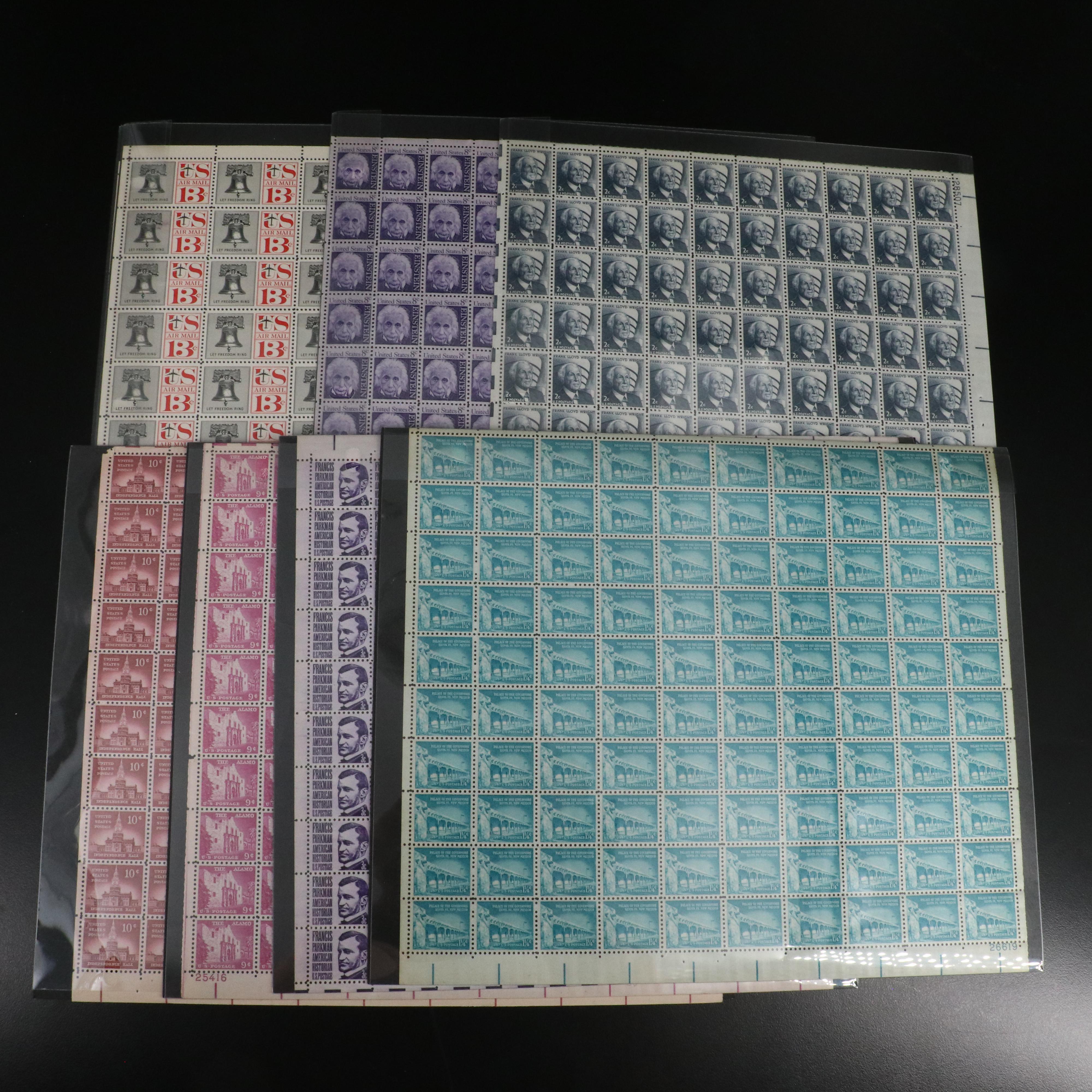 Approximately 100 U.S. Postage Stamp Sheets