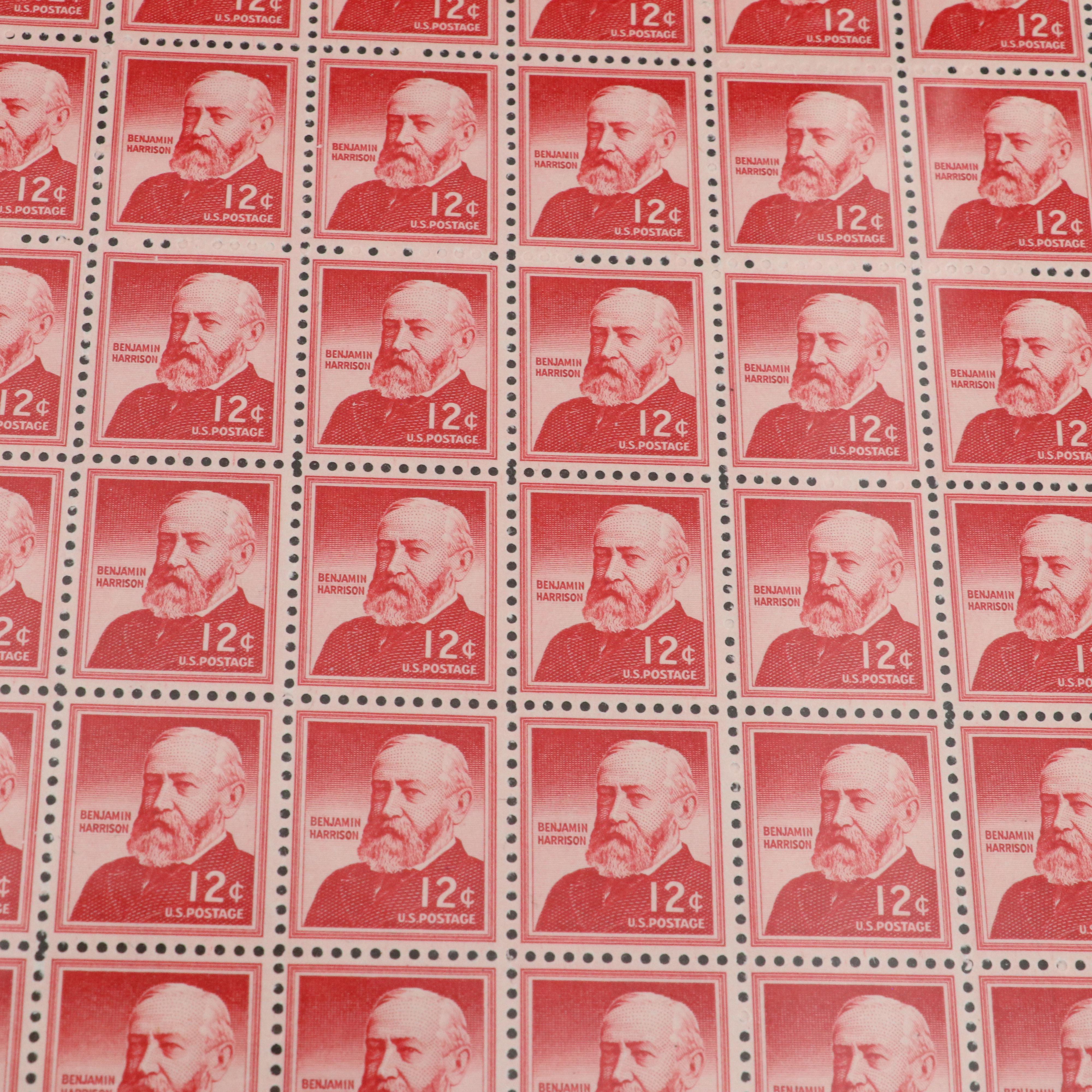 Approximately 100 U.S. Postage Stamp Sheets