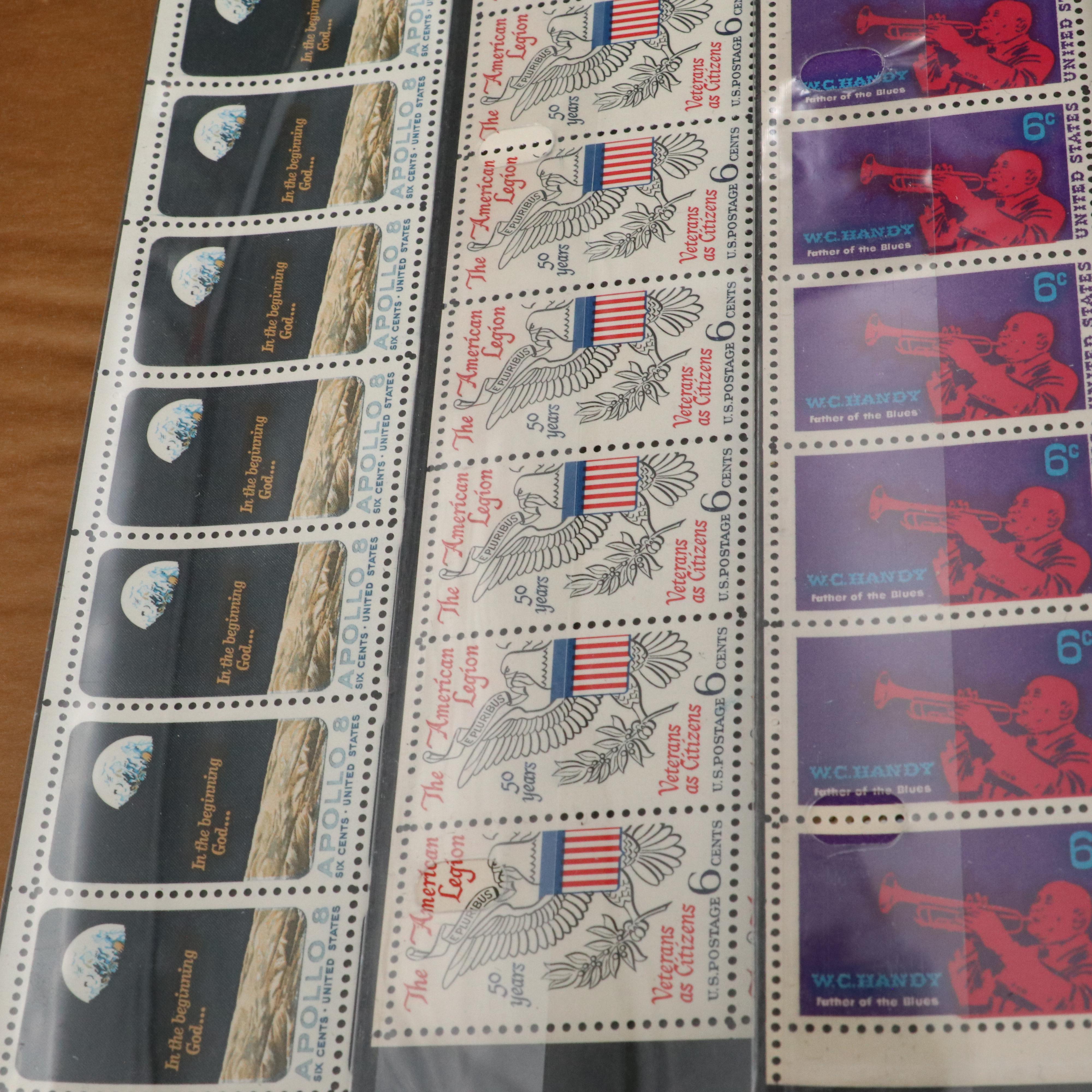 Approximately 100 U.S. Postage Stamp Sheets