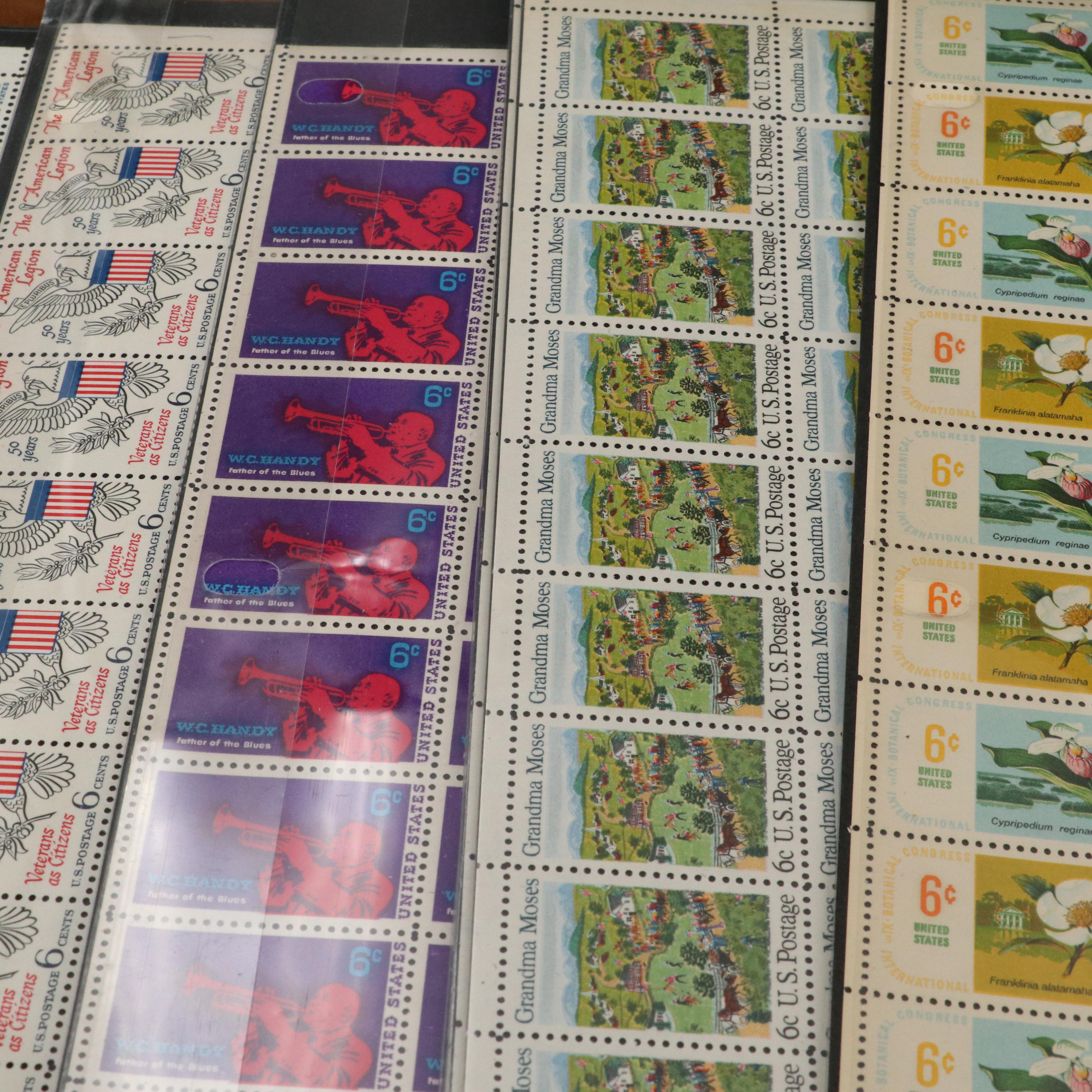 Approximately 100 U.S. Postage Stamp Sheets