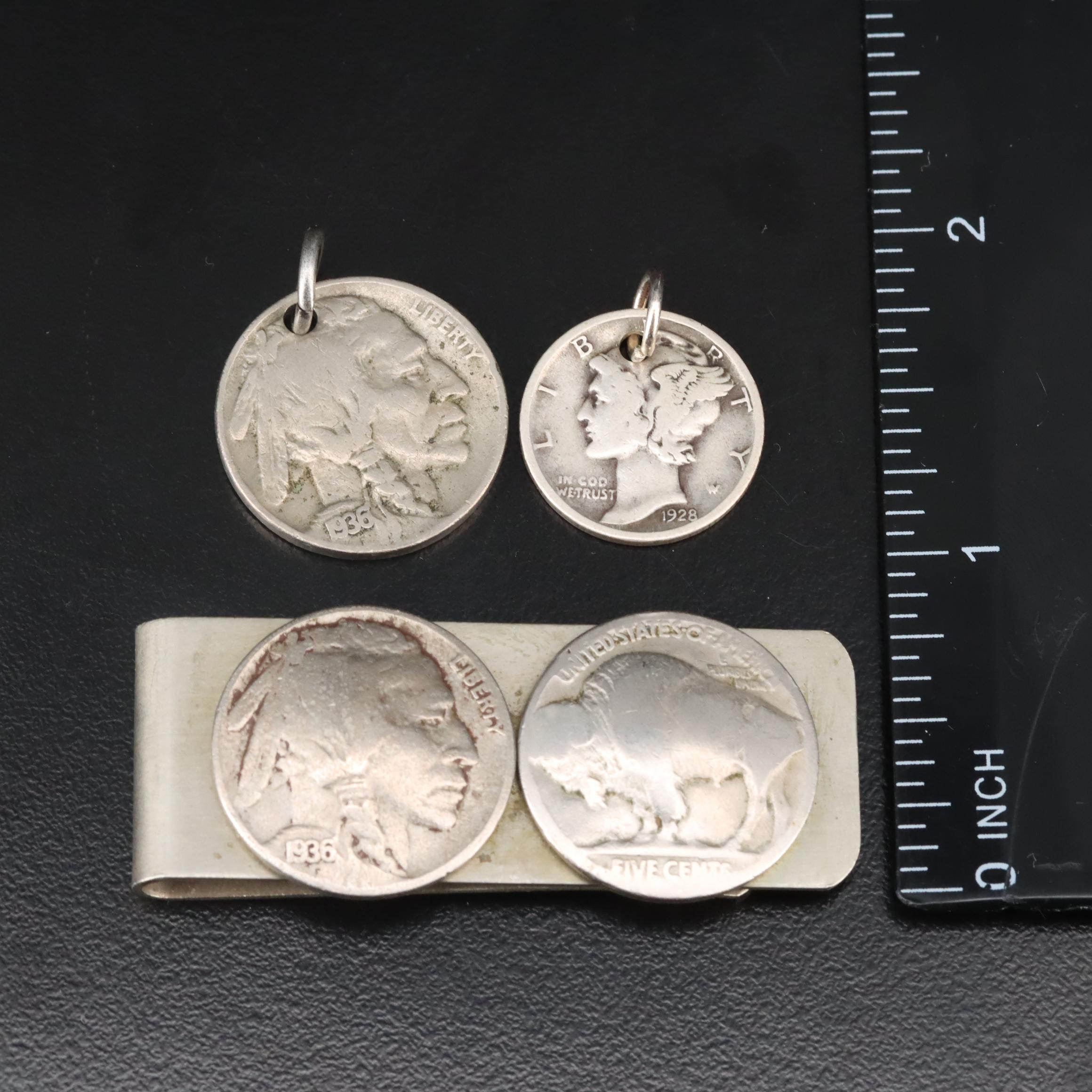 Mercury Dimes and Buffalo Nickles Featured in Jewelry Collection