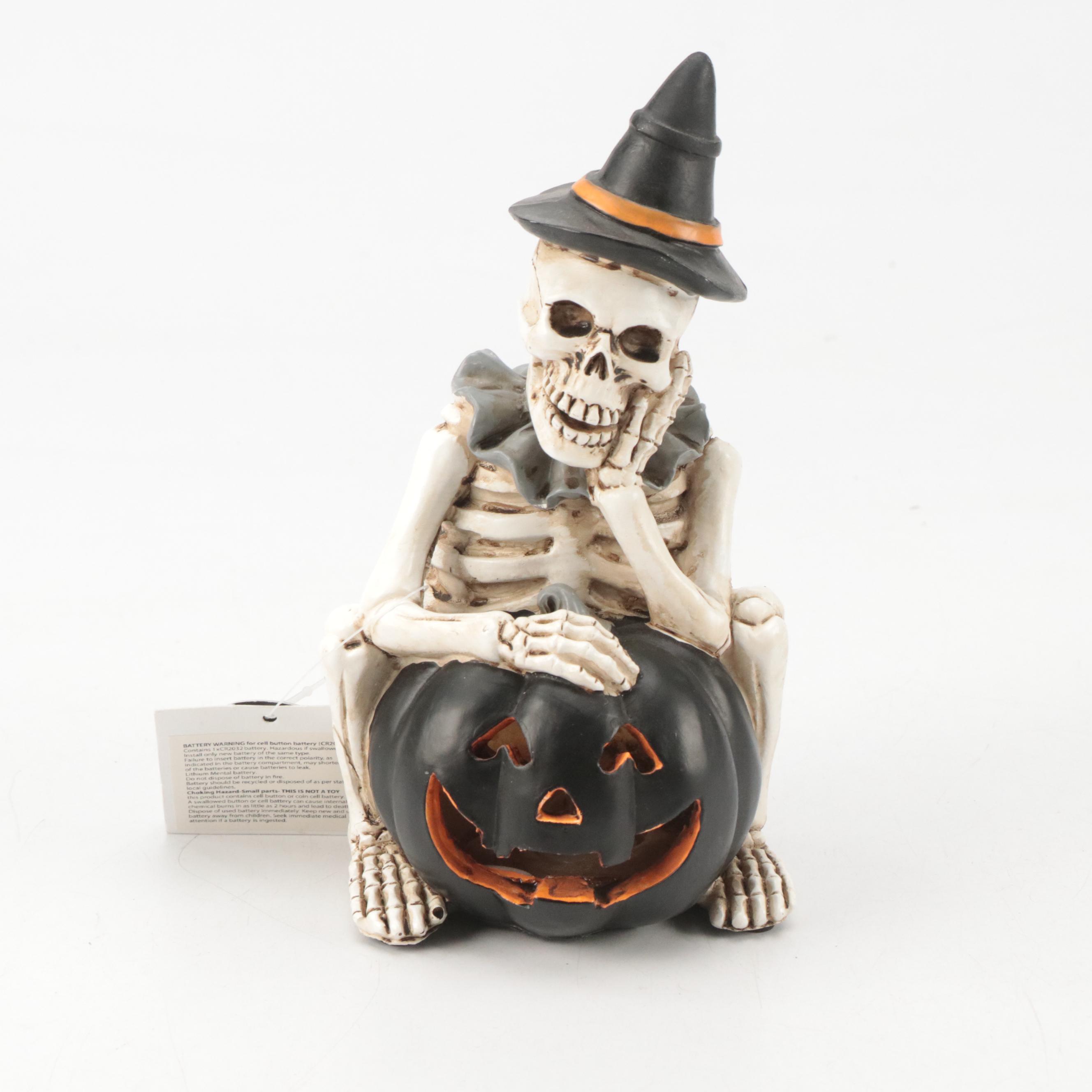 Autumn Leaf Garland and Spray with Halloween Décor