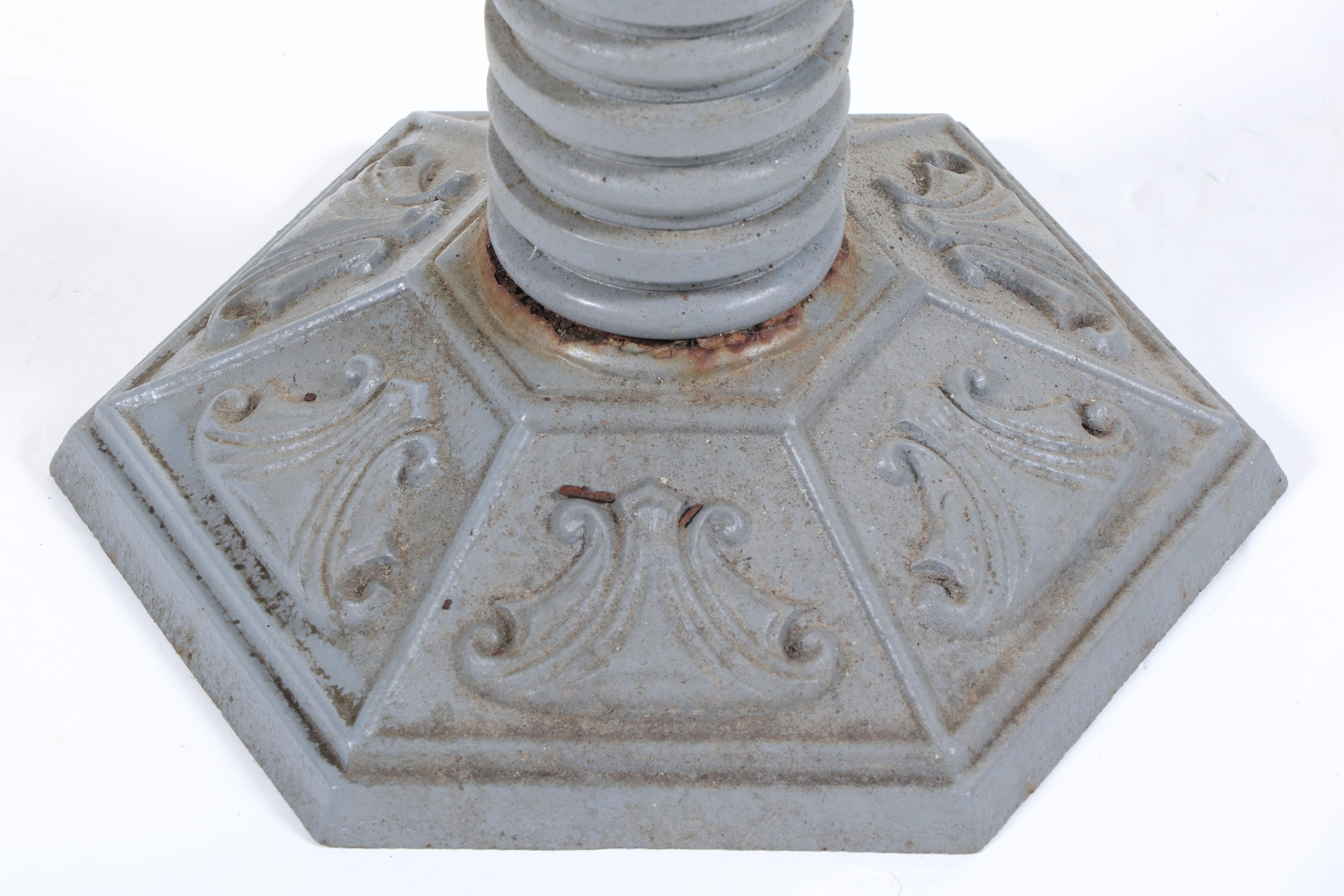 Repurposed Cast Iron Water Heater Base With Glass Top Accent Table