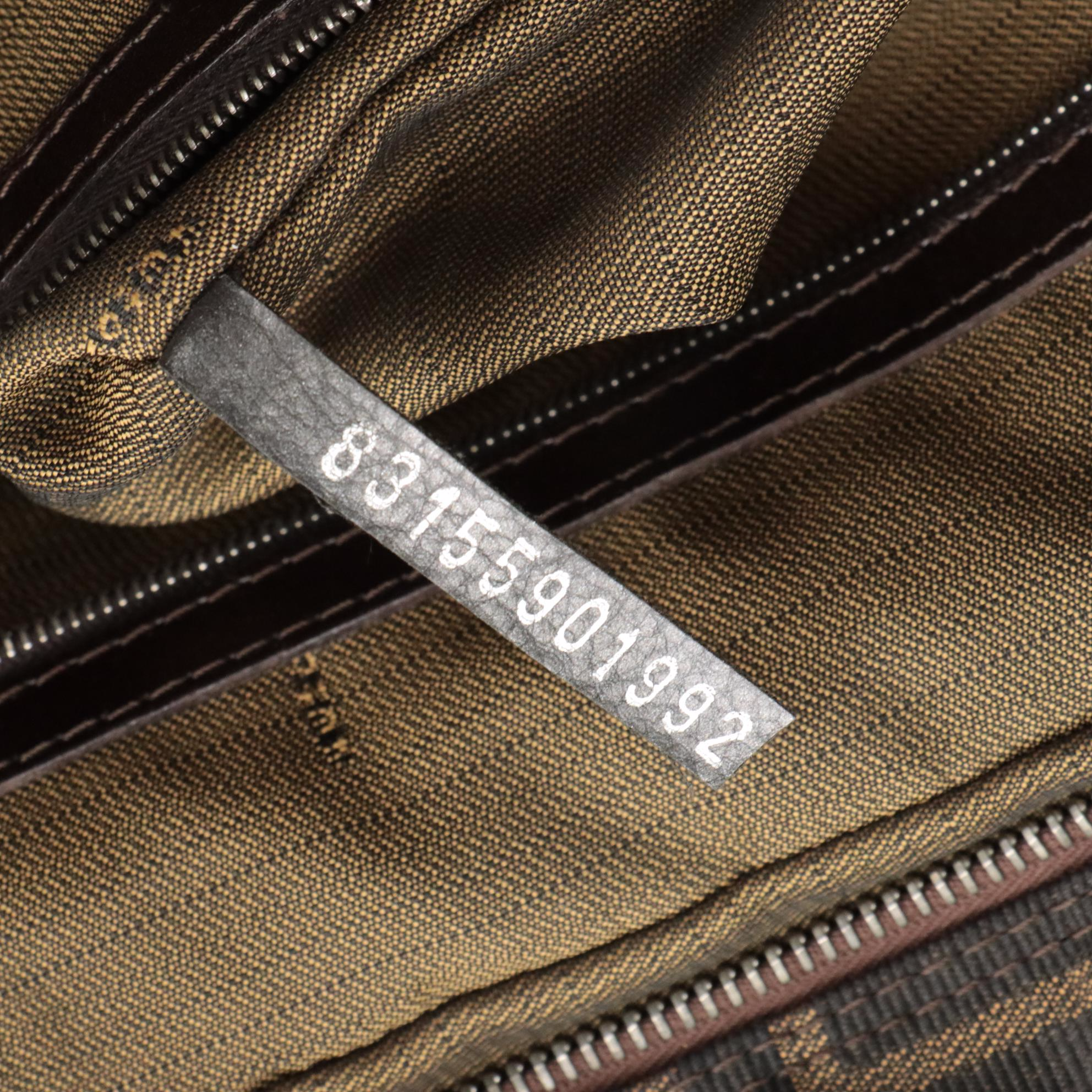 Fendi Zucca Canvas Two-Way Zippered Briefcase Bag