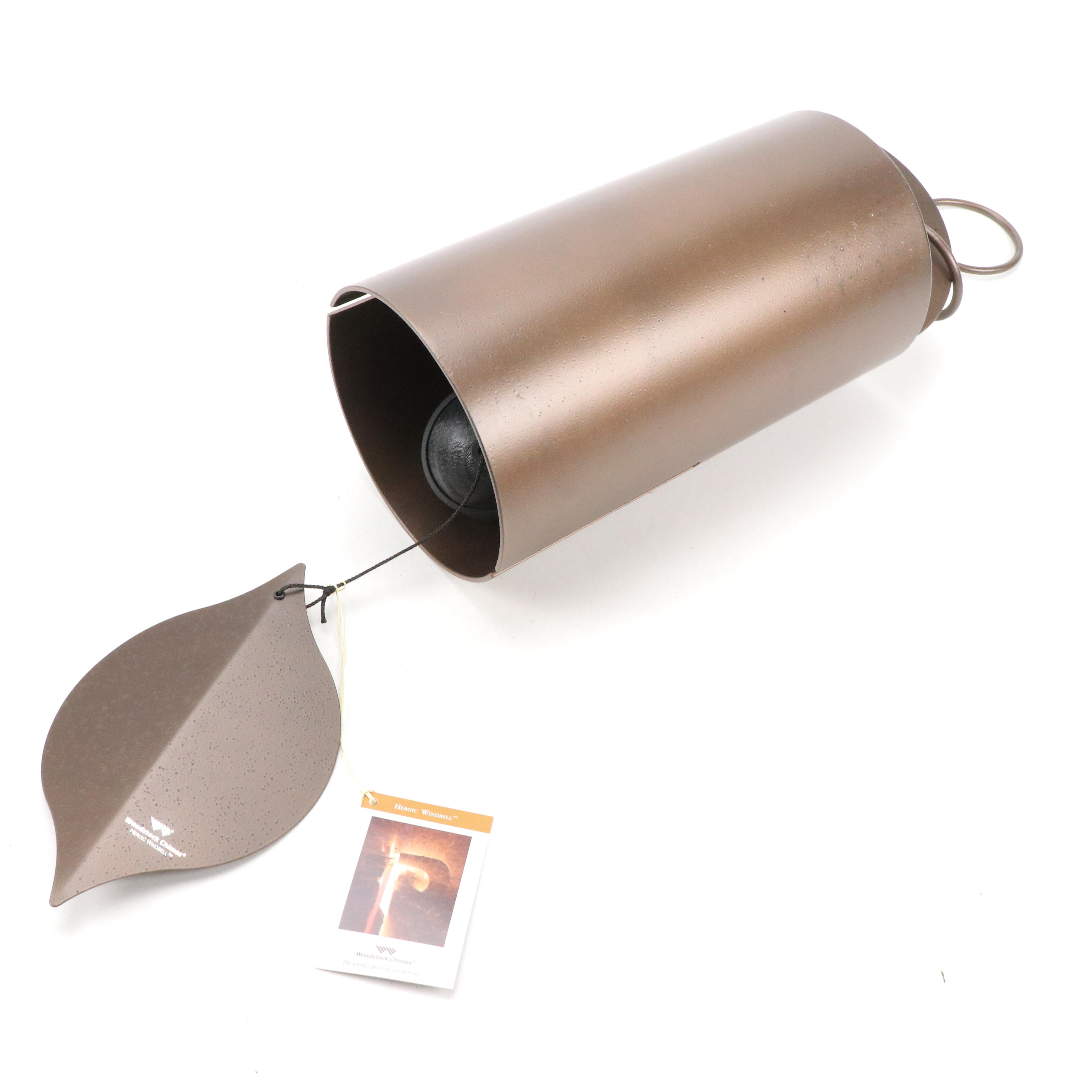 Woodstock Chimes "Heroic Windbell" Large Copper Tone Steel Wind Chime