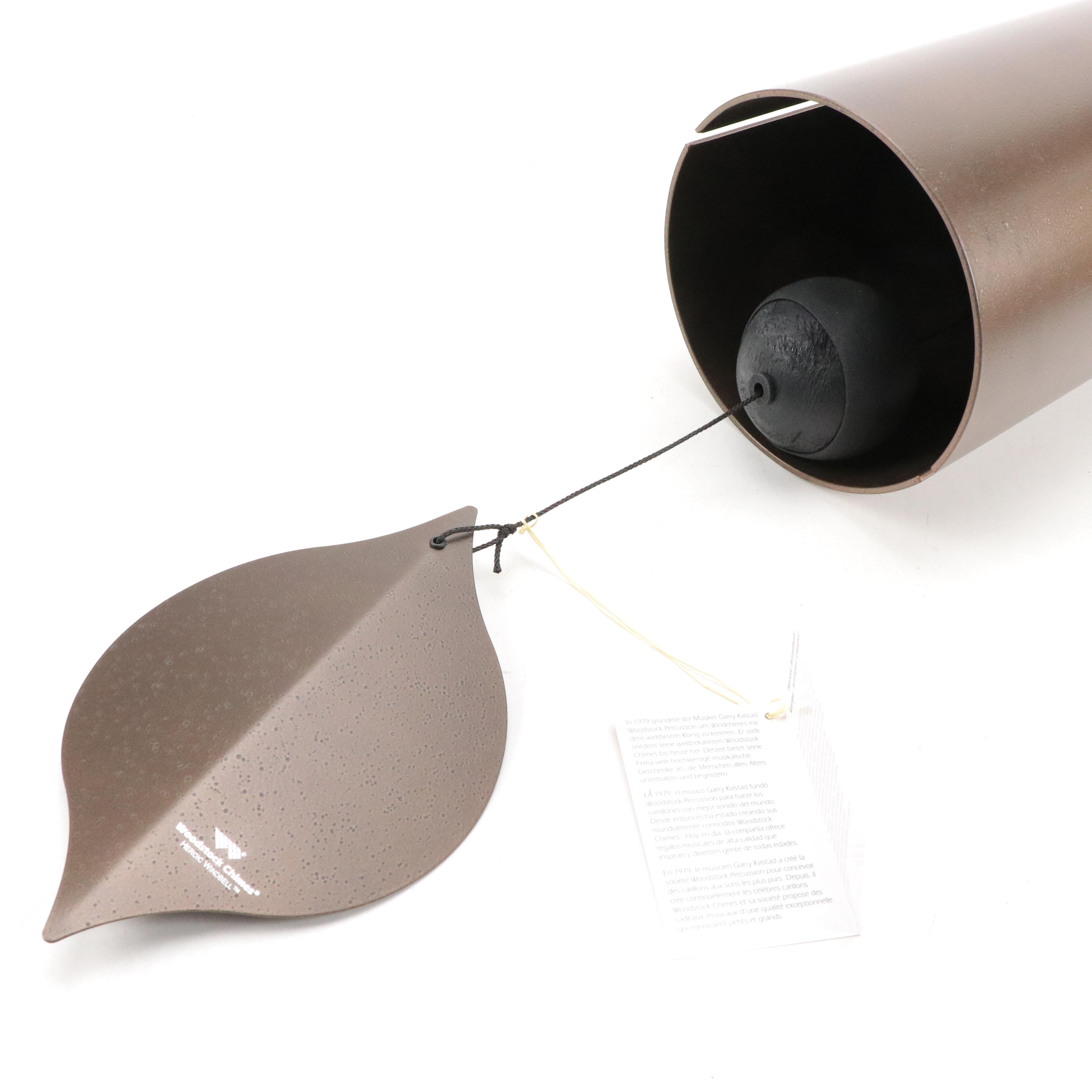 Woodstock Chimes "Heroic Windbell" Large Copper Tone Steel Wind Chime