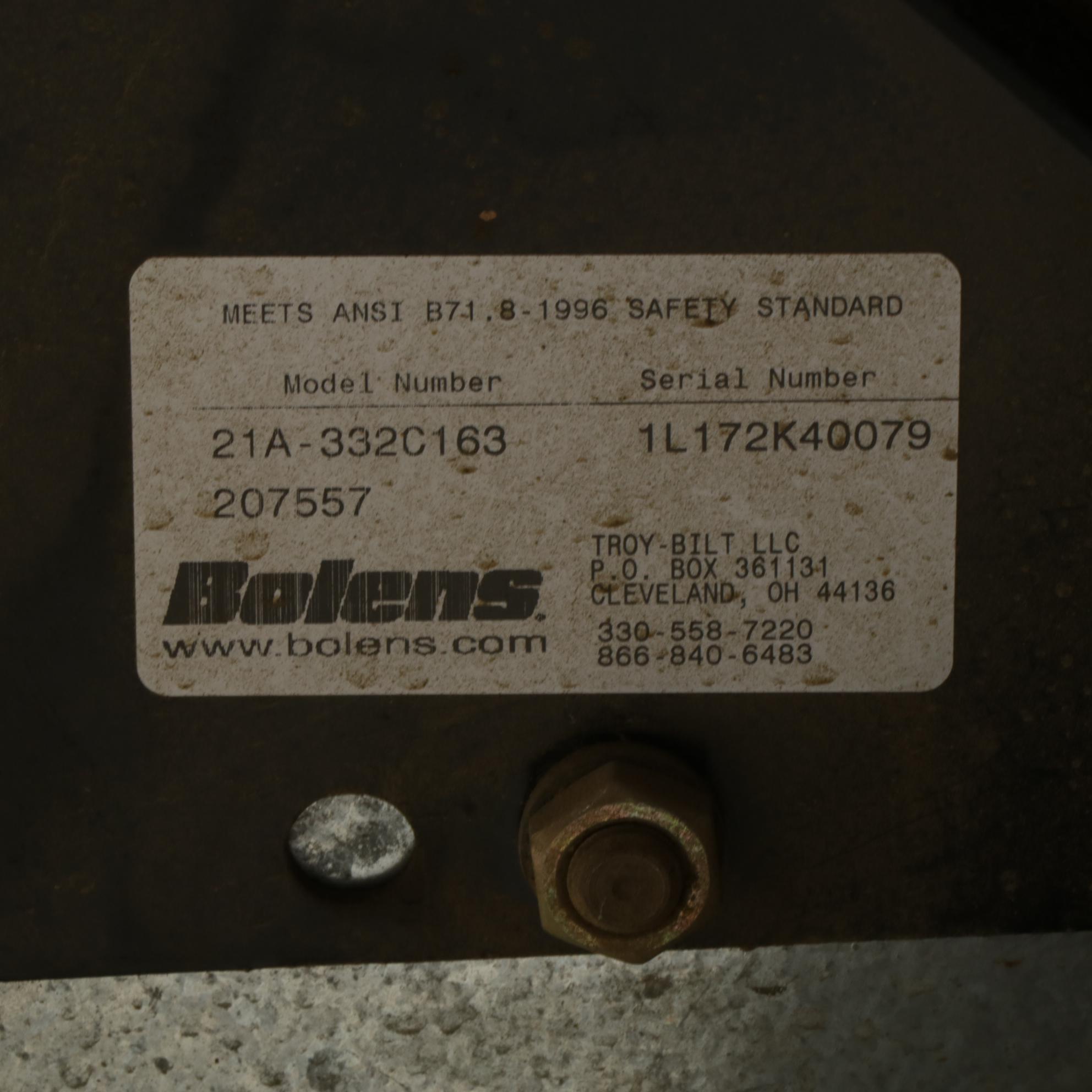 Bolens 6 HP Chain Drive Garden Tiller