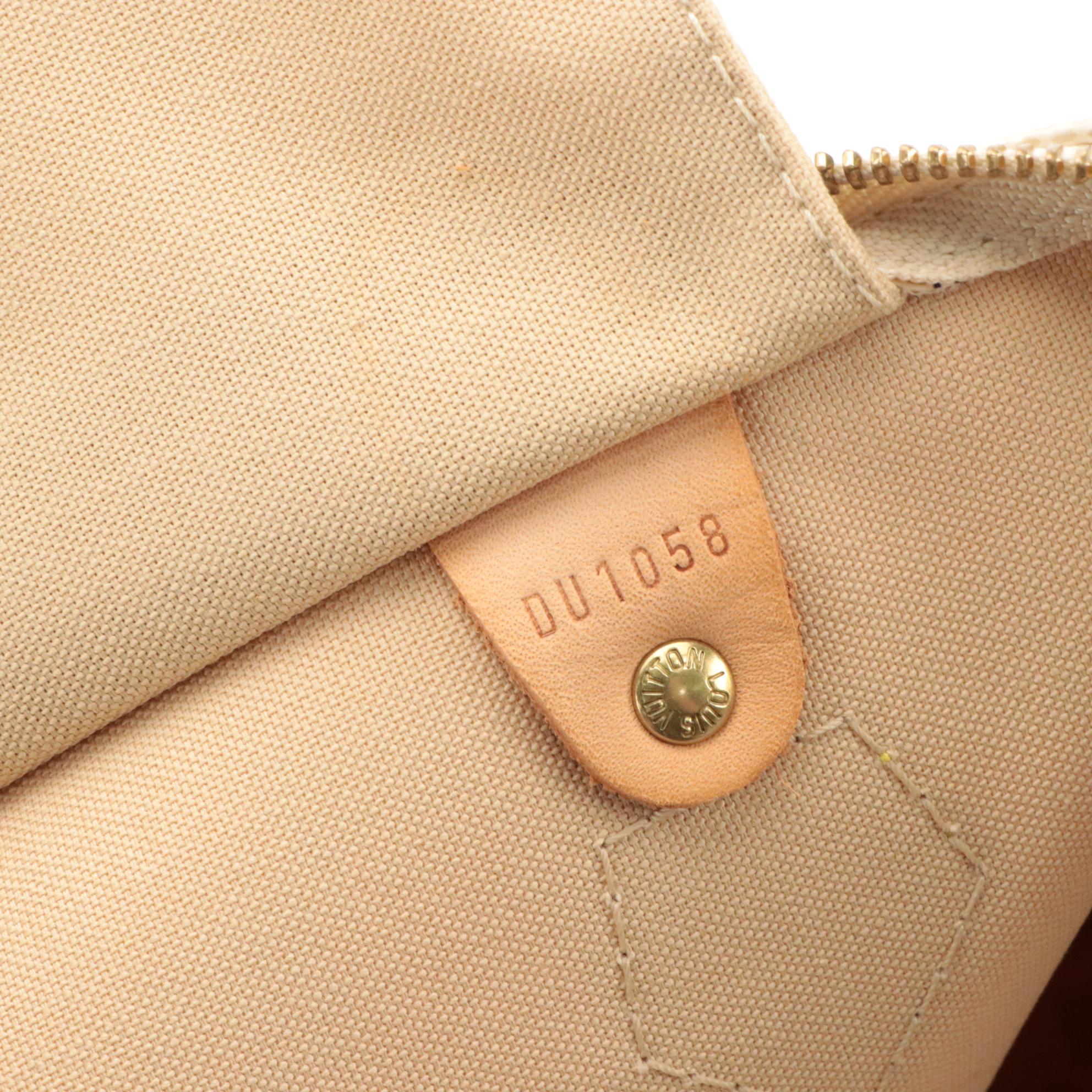 Louis Vuitton Speedy 30 in Damier Azur Canvas with Padlock and Keys