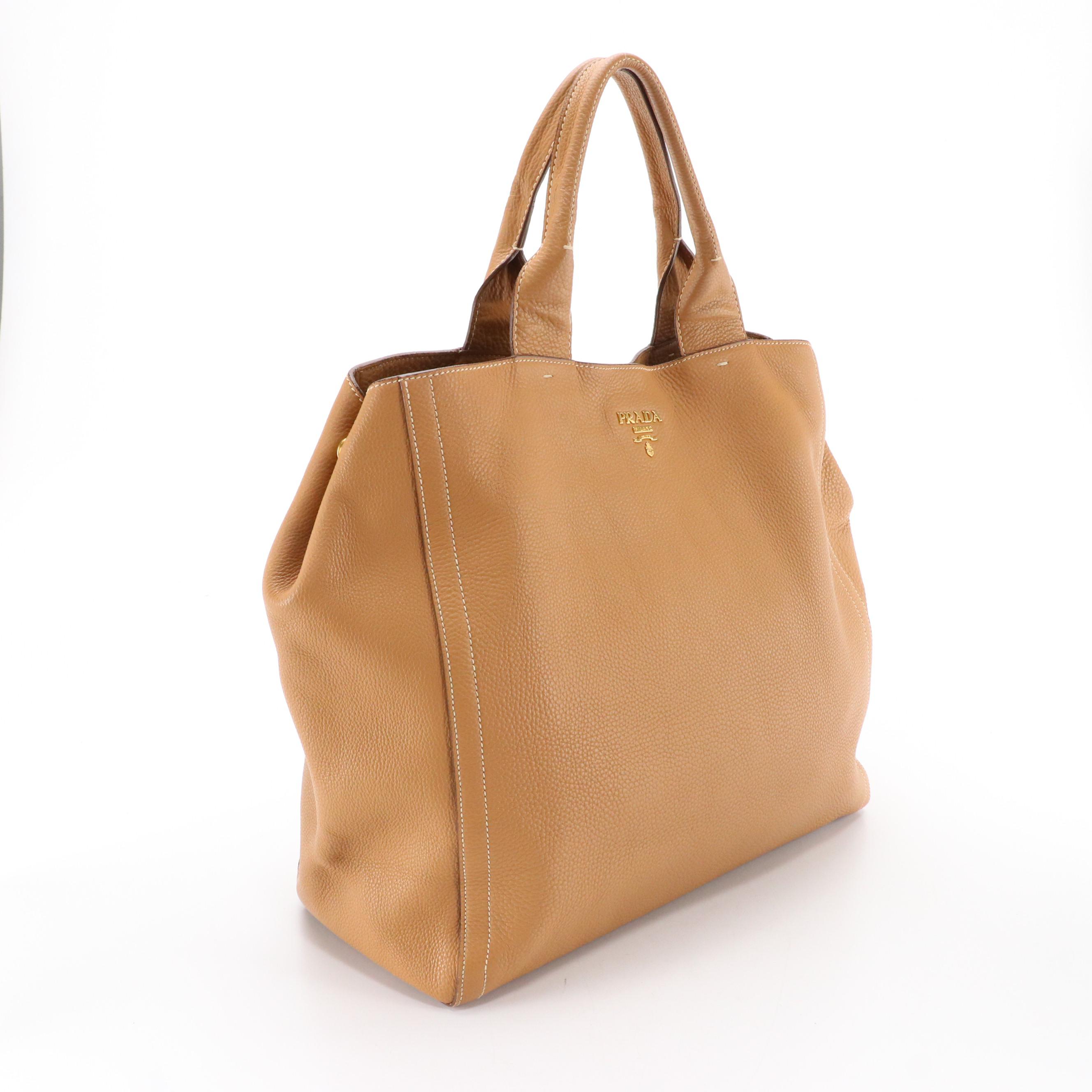 Prada Vitello Daino Leather Tote Bag