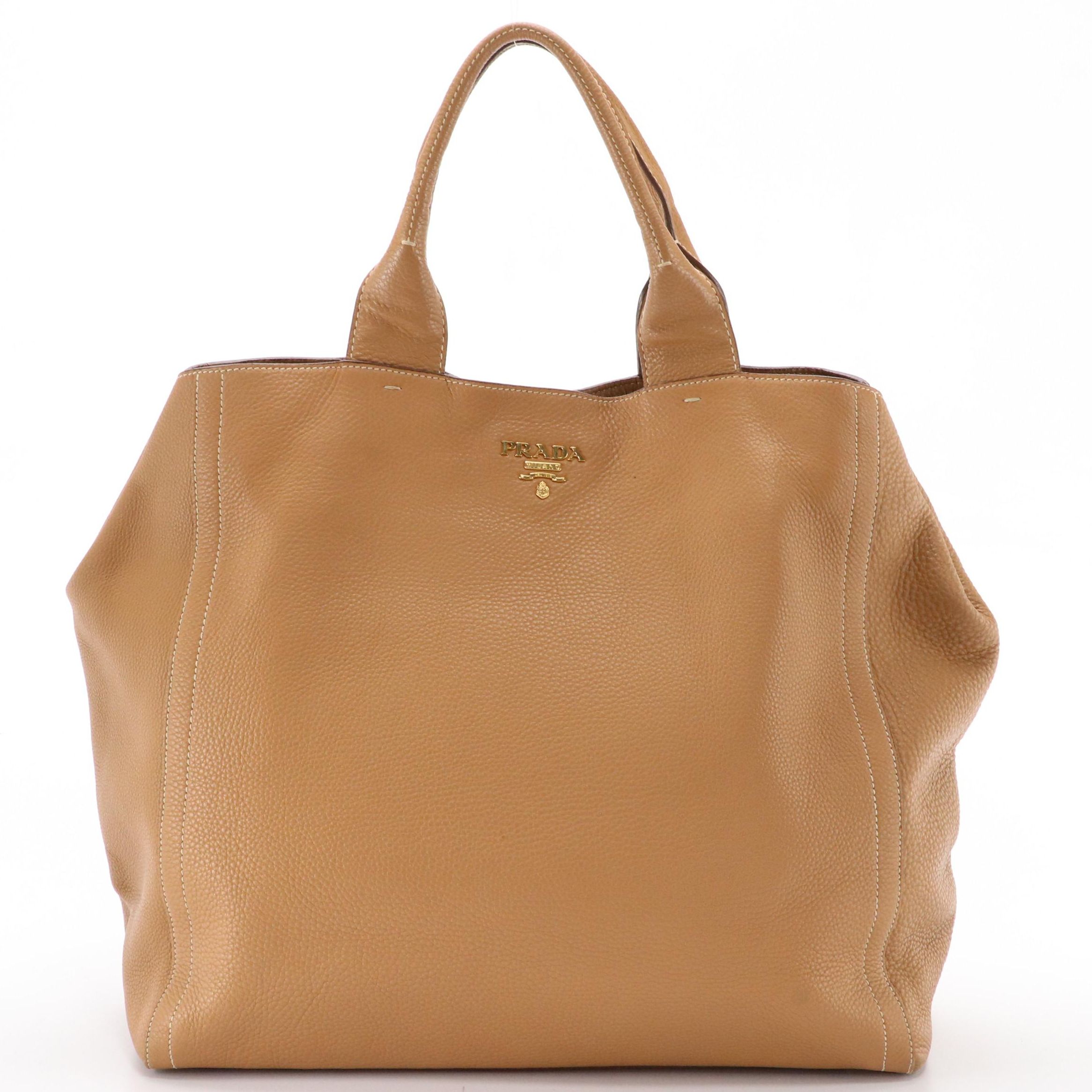 Prada Vitello Daino Leather Tote Bag