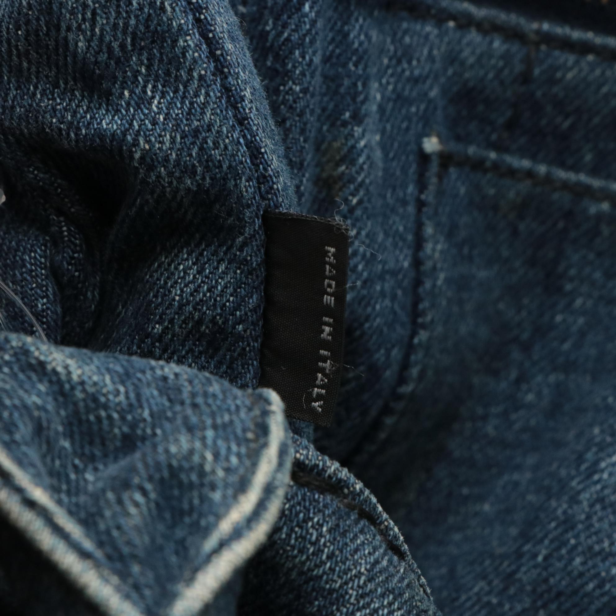 Prada Canapa Logo Denim Two-Way Tote