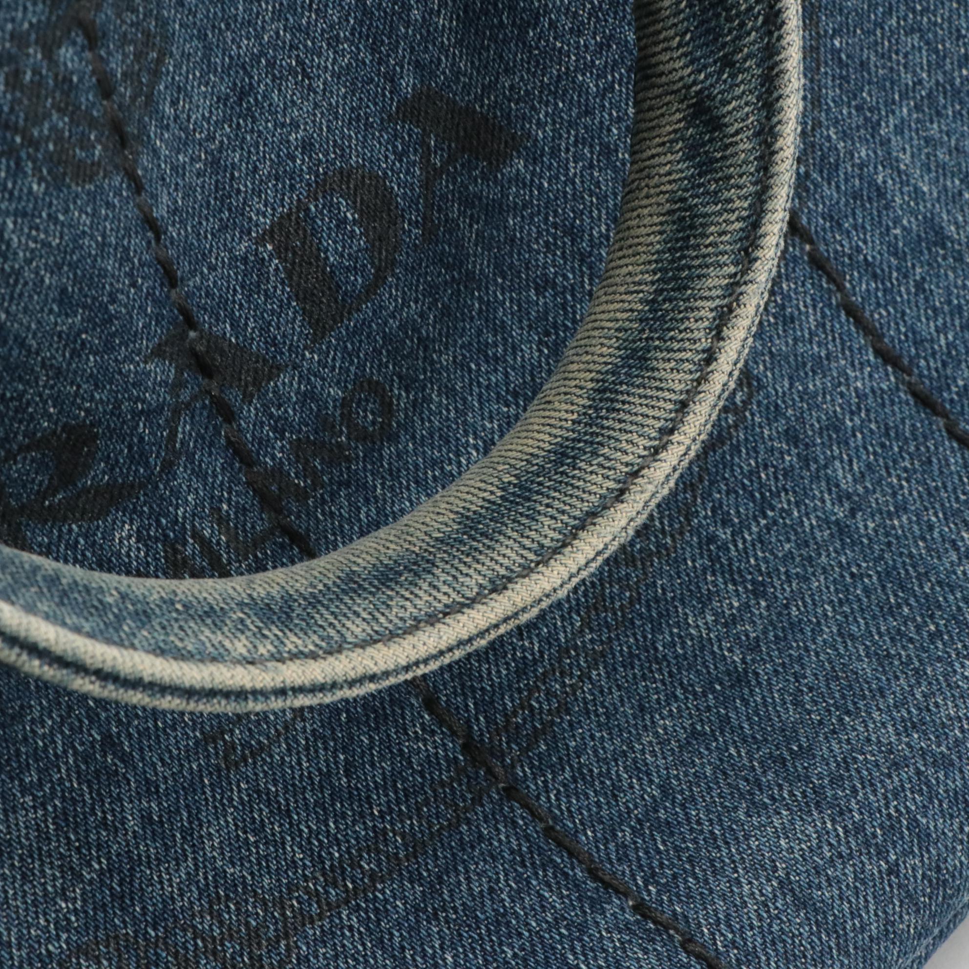 Prada Canapa Logo Denim Two-Way Tote