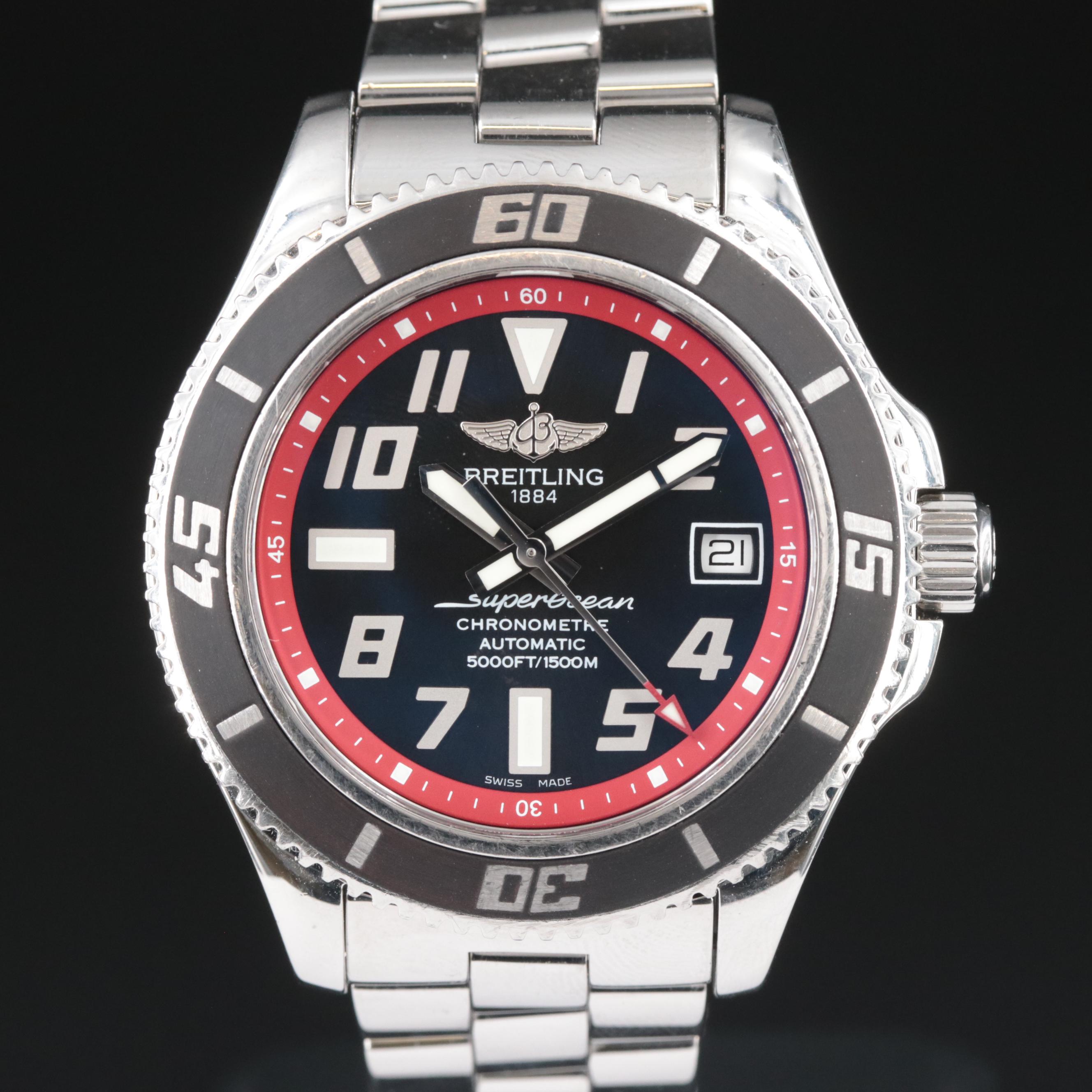 Breitling SuperOcean 42 Abyss Black/Red Automatic Watch