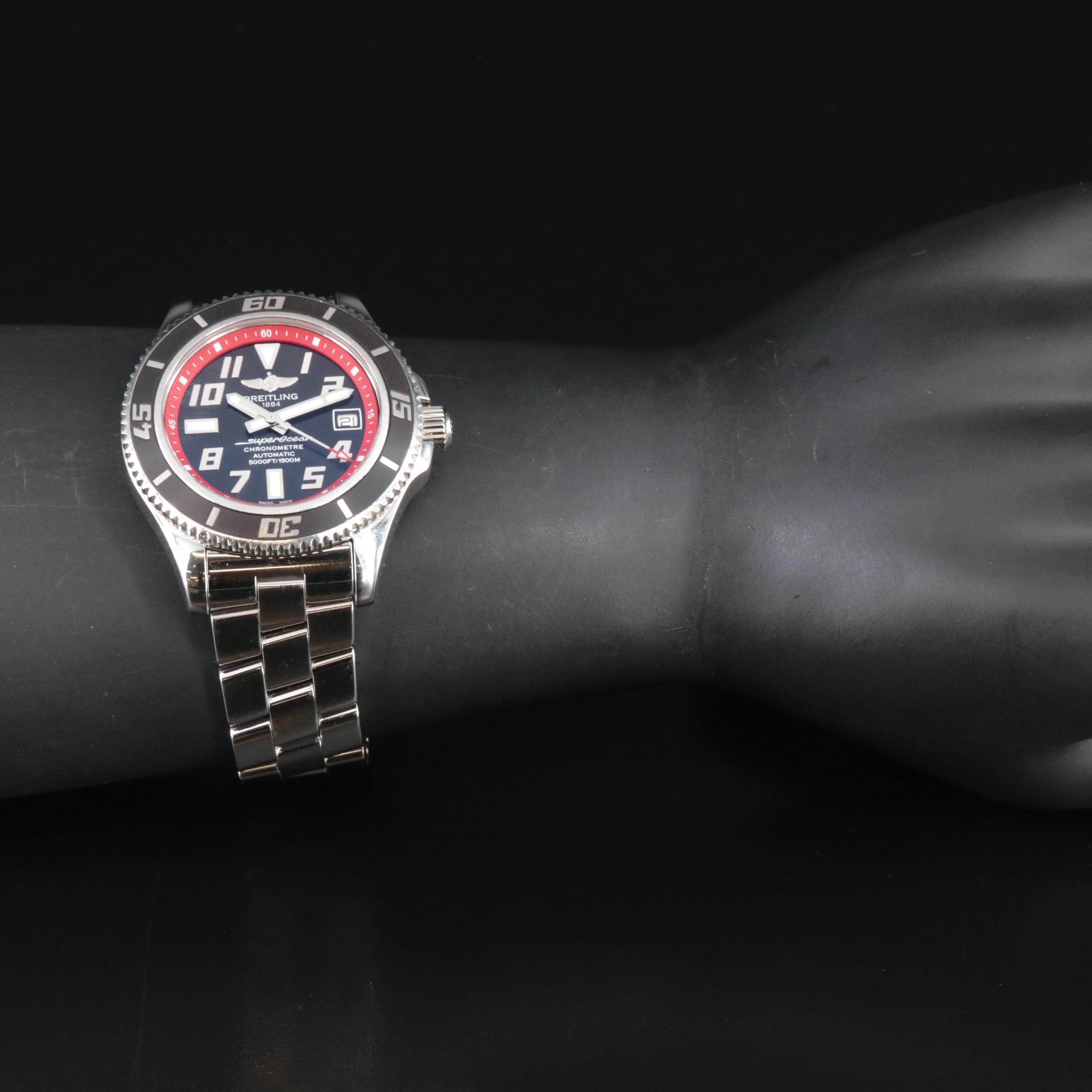Breitling SuperOcean 42 Abyss Black/Red Automatic Watch
