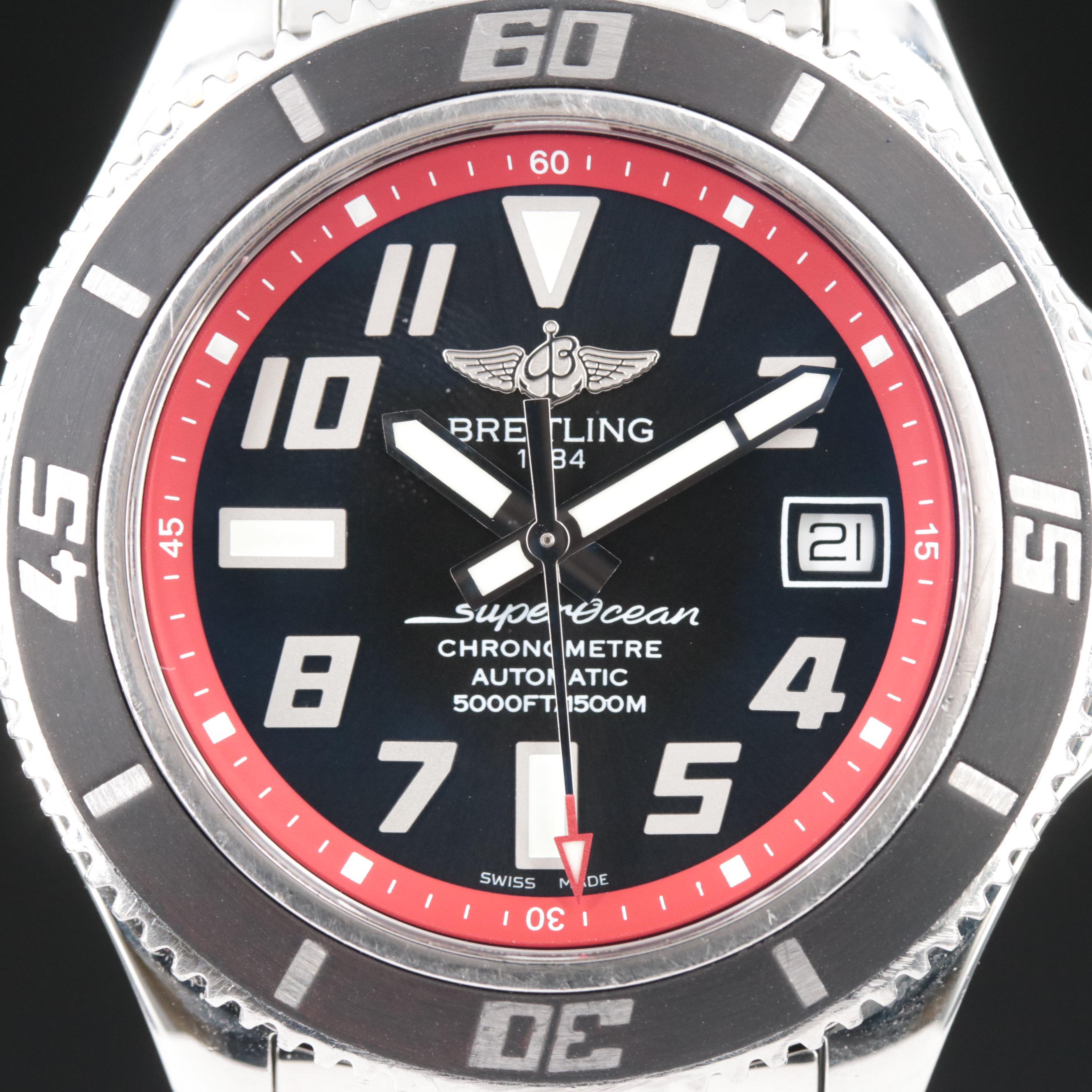 Breitling SuperOcean 42 Abyss Black/Red Automatic Watch
