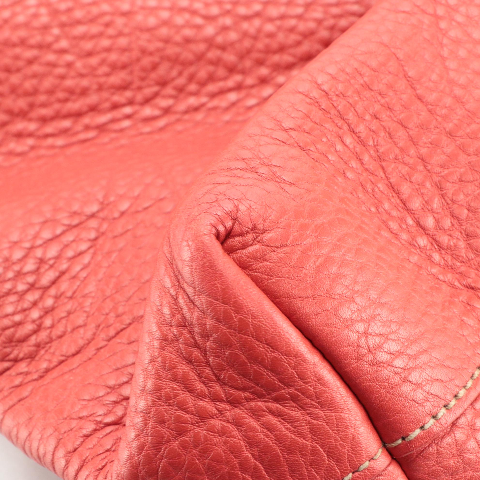 Prada Phenix Tote BN1713 in Fire Red Vitello Daino Leather