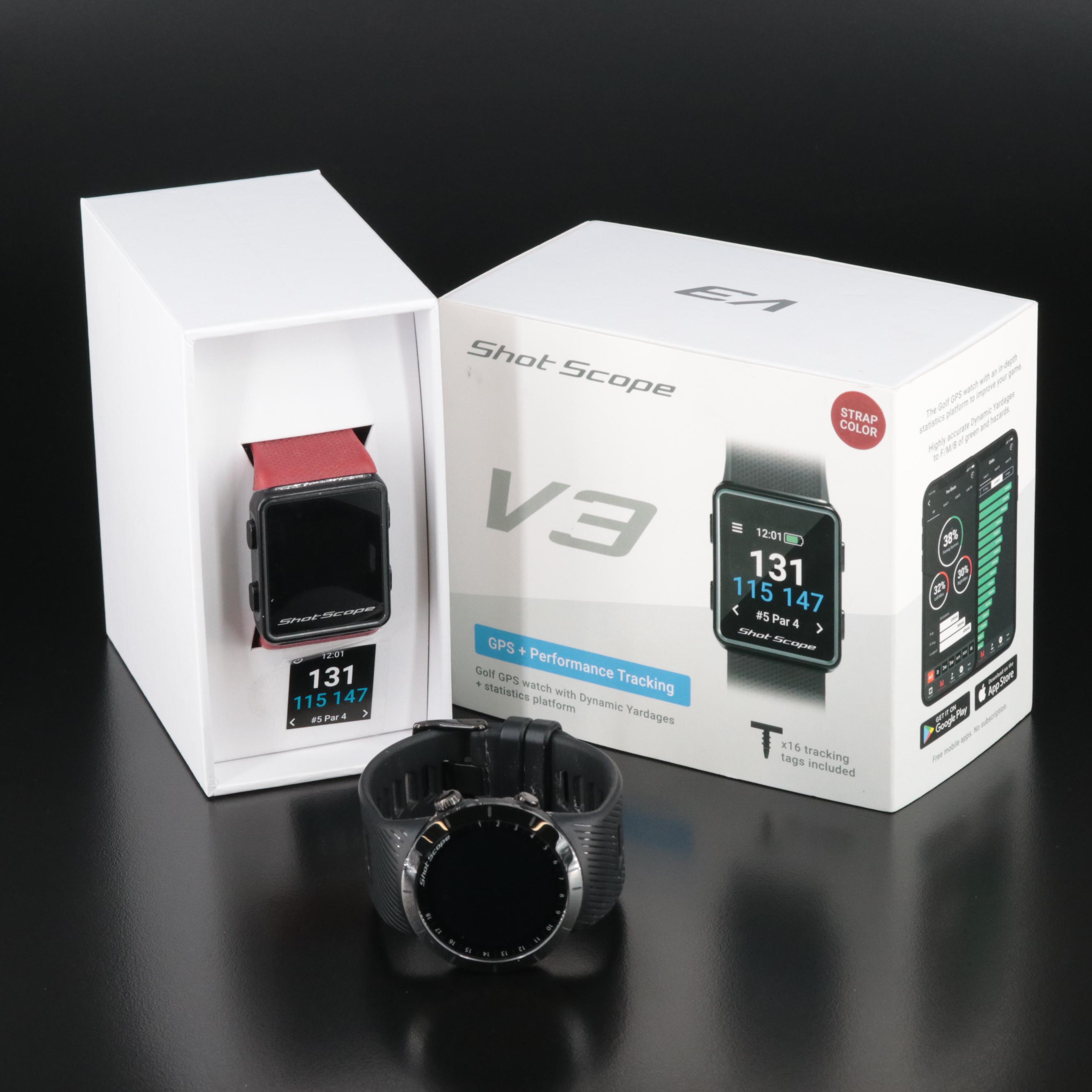 Shot Scope V3 GPS + Performance Tracking and Shot Scope X5 Watches