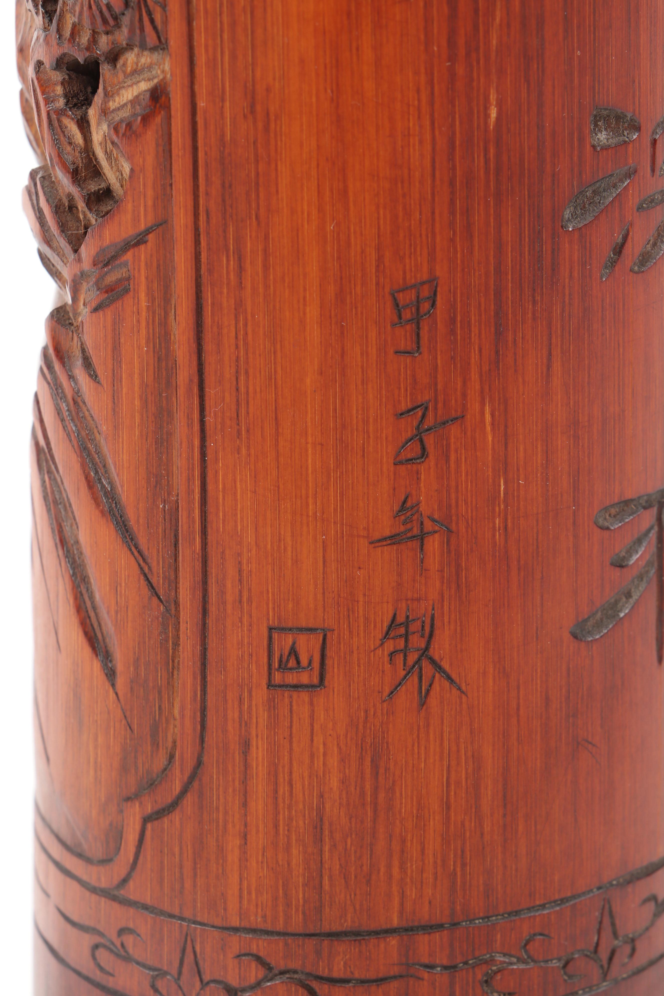 Japanese Carved Sumitsubo with Indonesian 800 Silver Figurine and Other Decor